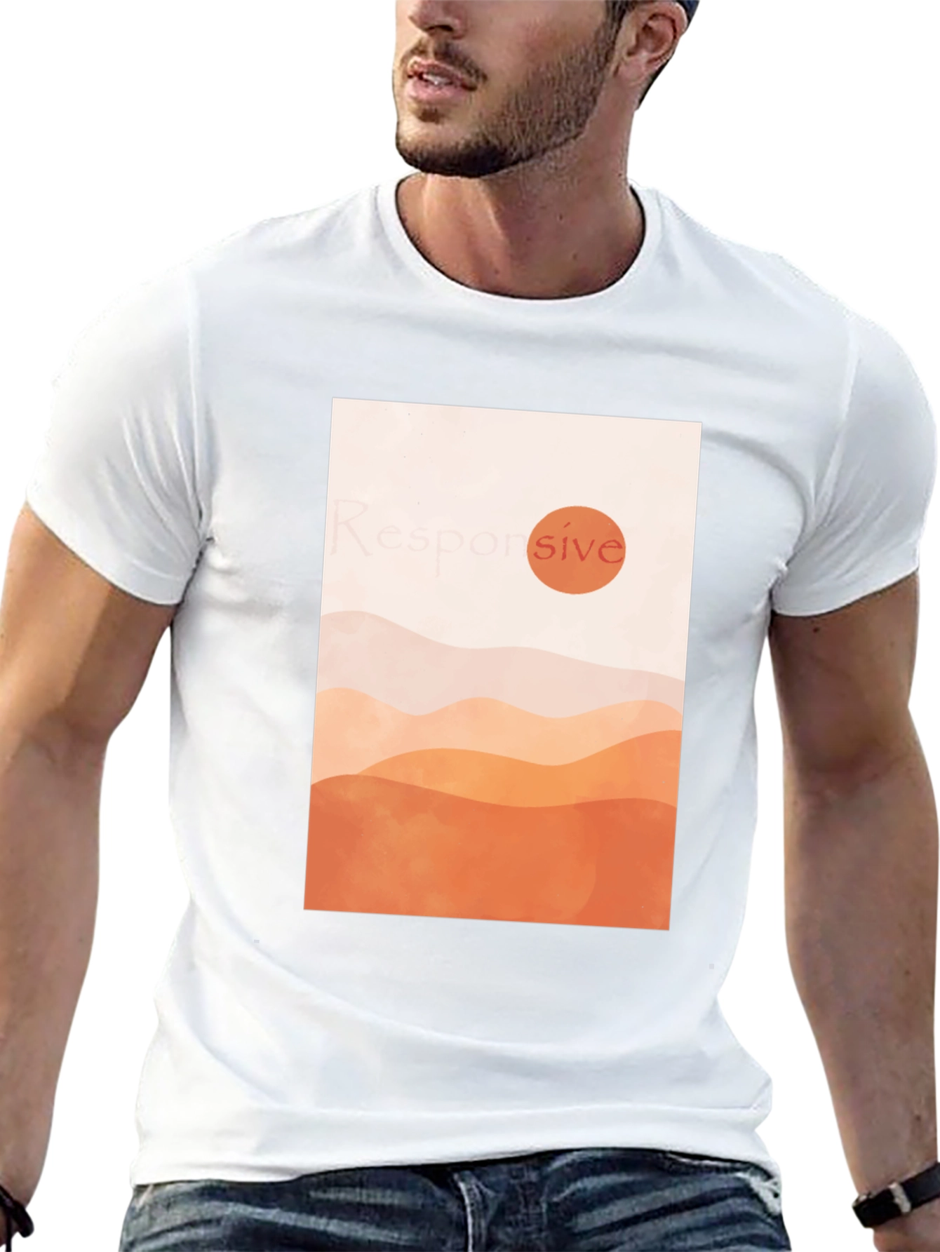 Minimalist Sunset Graphic T-Shirt