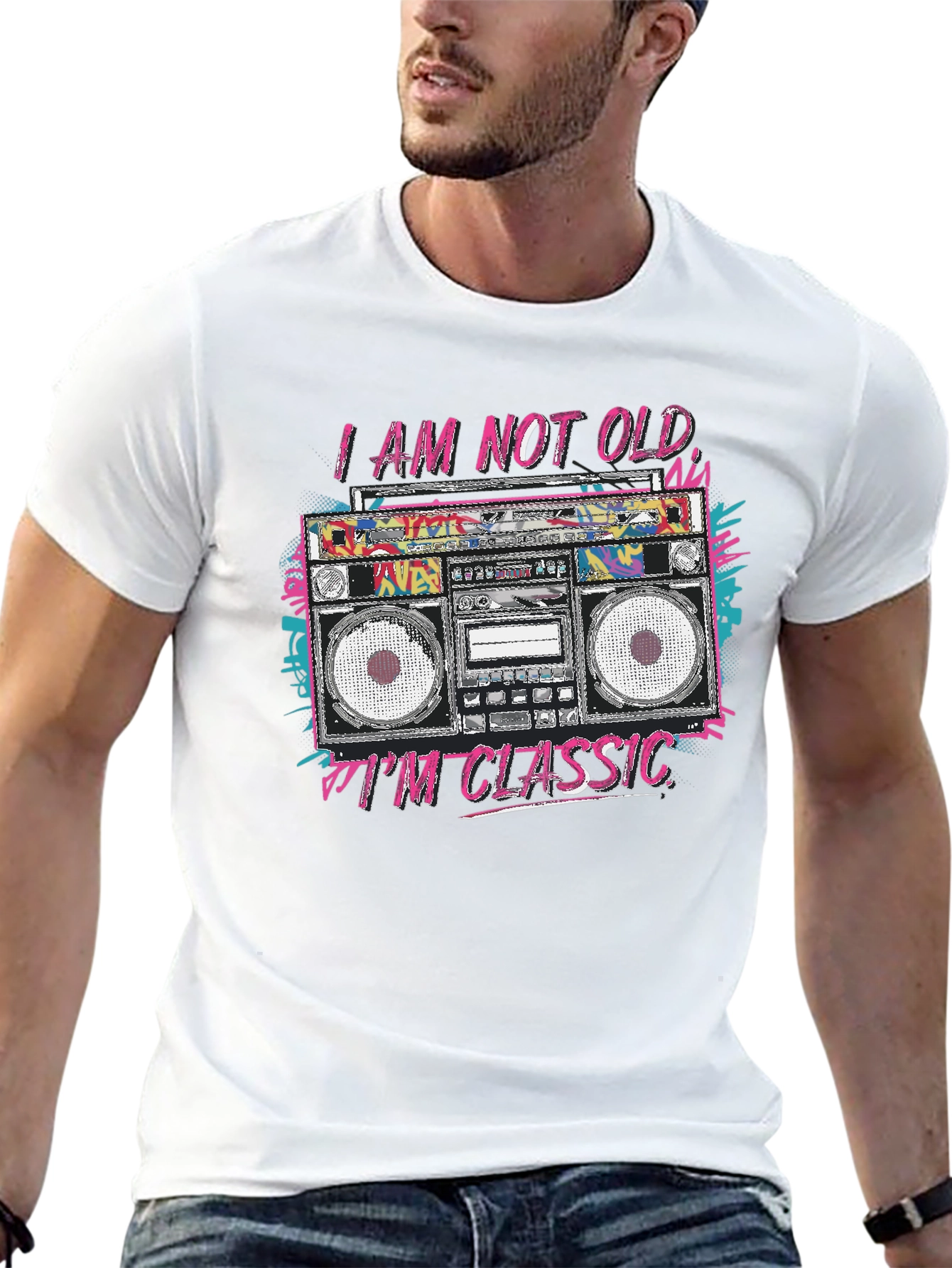 Classic Boombox T-Shirt - Retro Style Tee