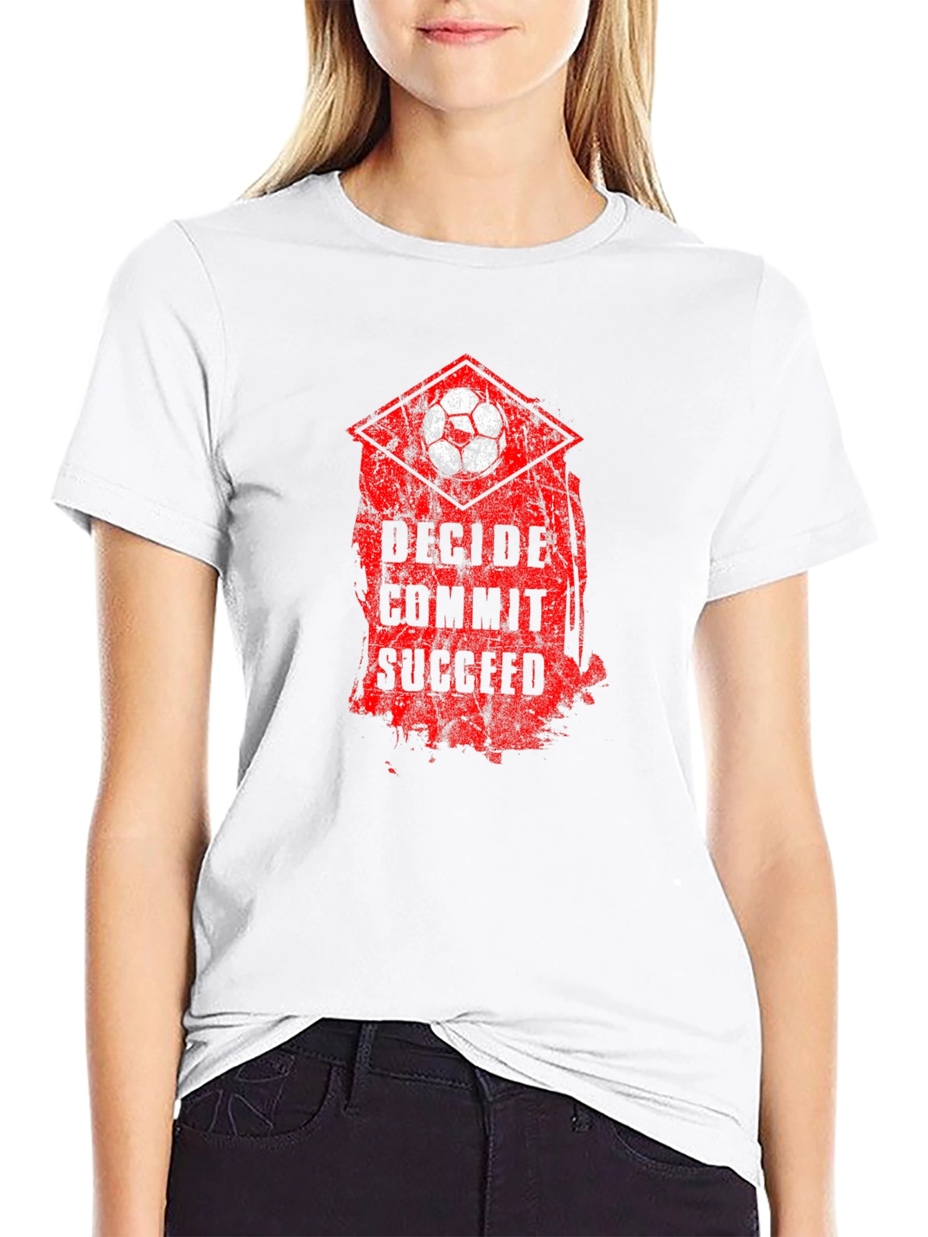 Decide Commit Succeed Soccer T-Shirt