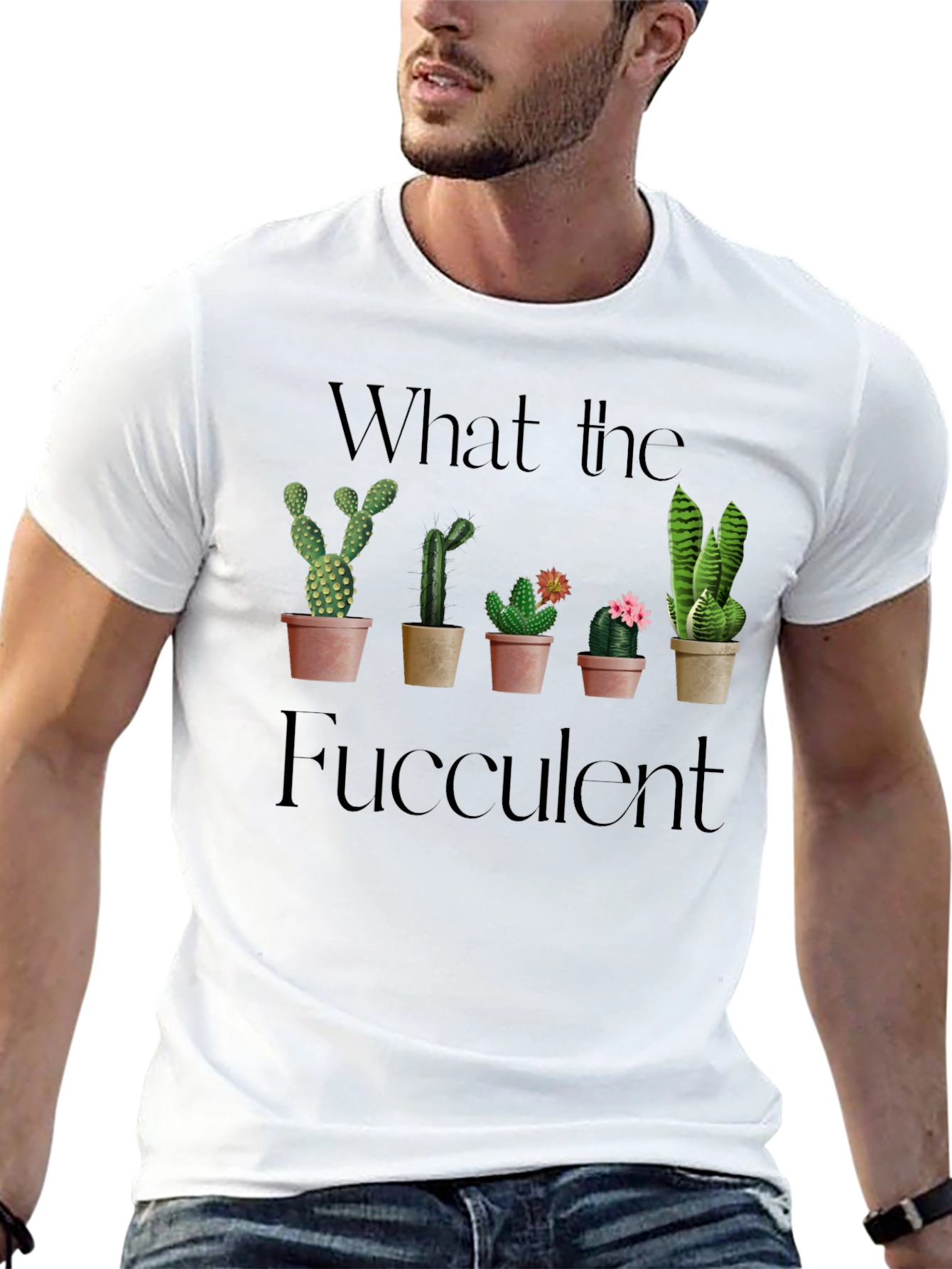 What the Fucculent Black Graphic Tee