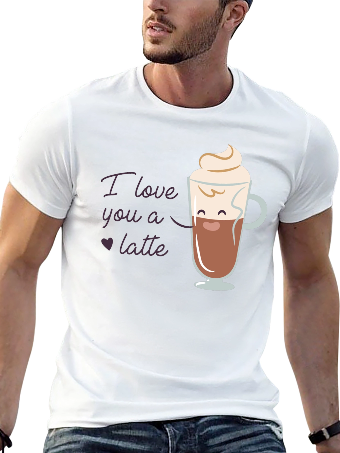 I Love You a Latte T-Shirt Cute Coffee Design