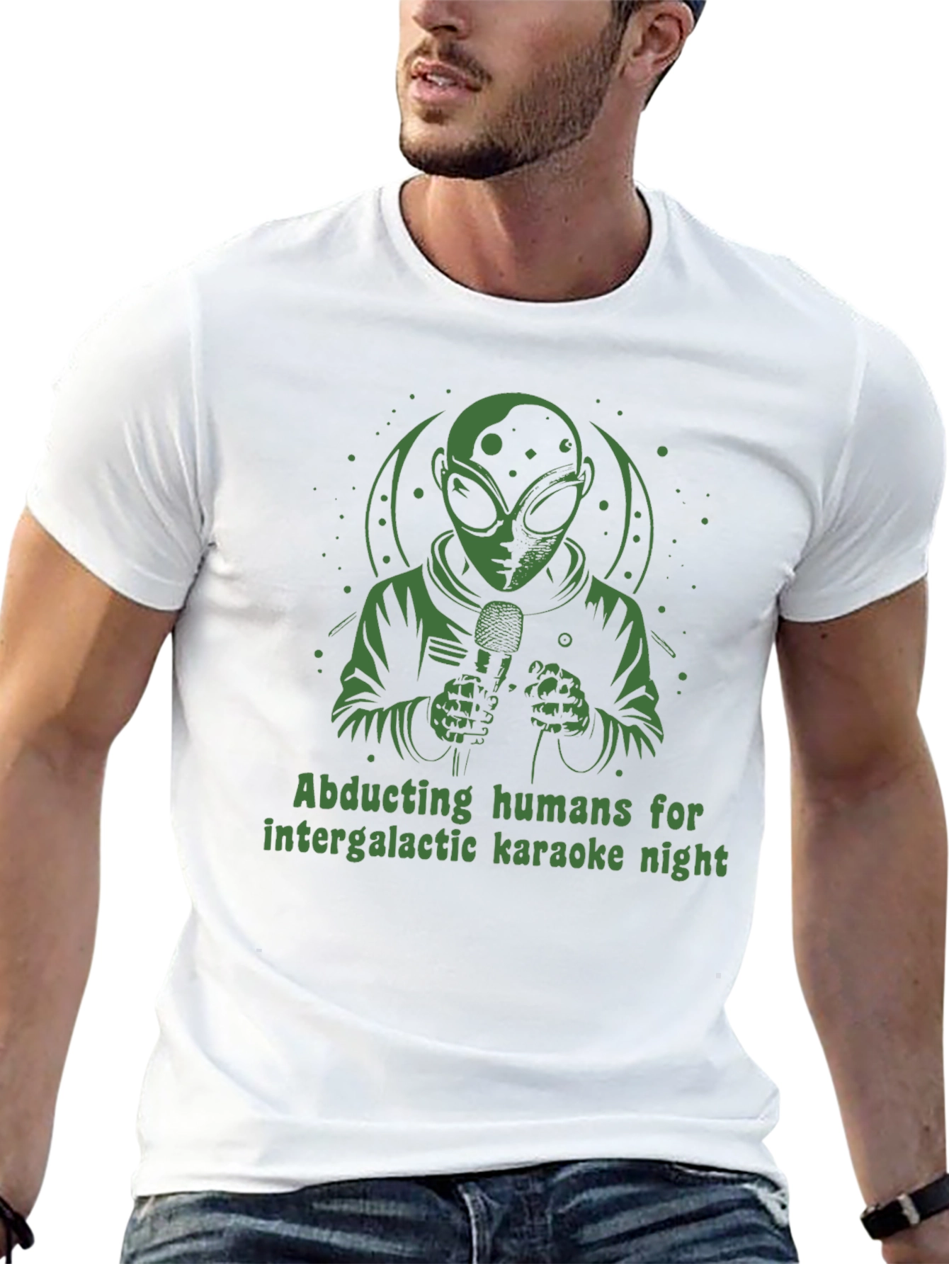 Intergalactic Karaoke T-Shirt: Alien Abduction Humor