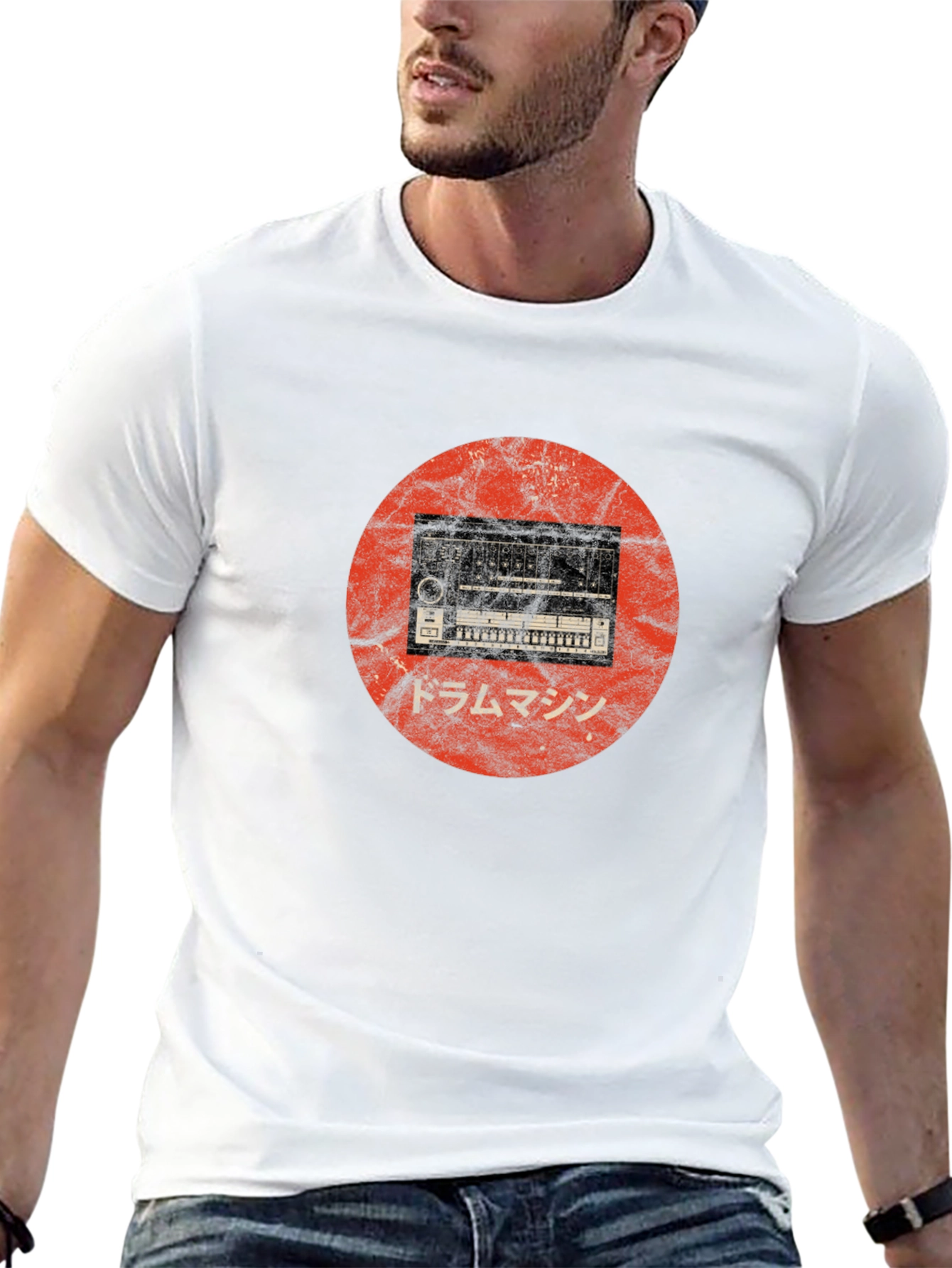 Drum Machine Graphic T-Shirt - Retro Music Tee