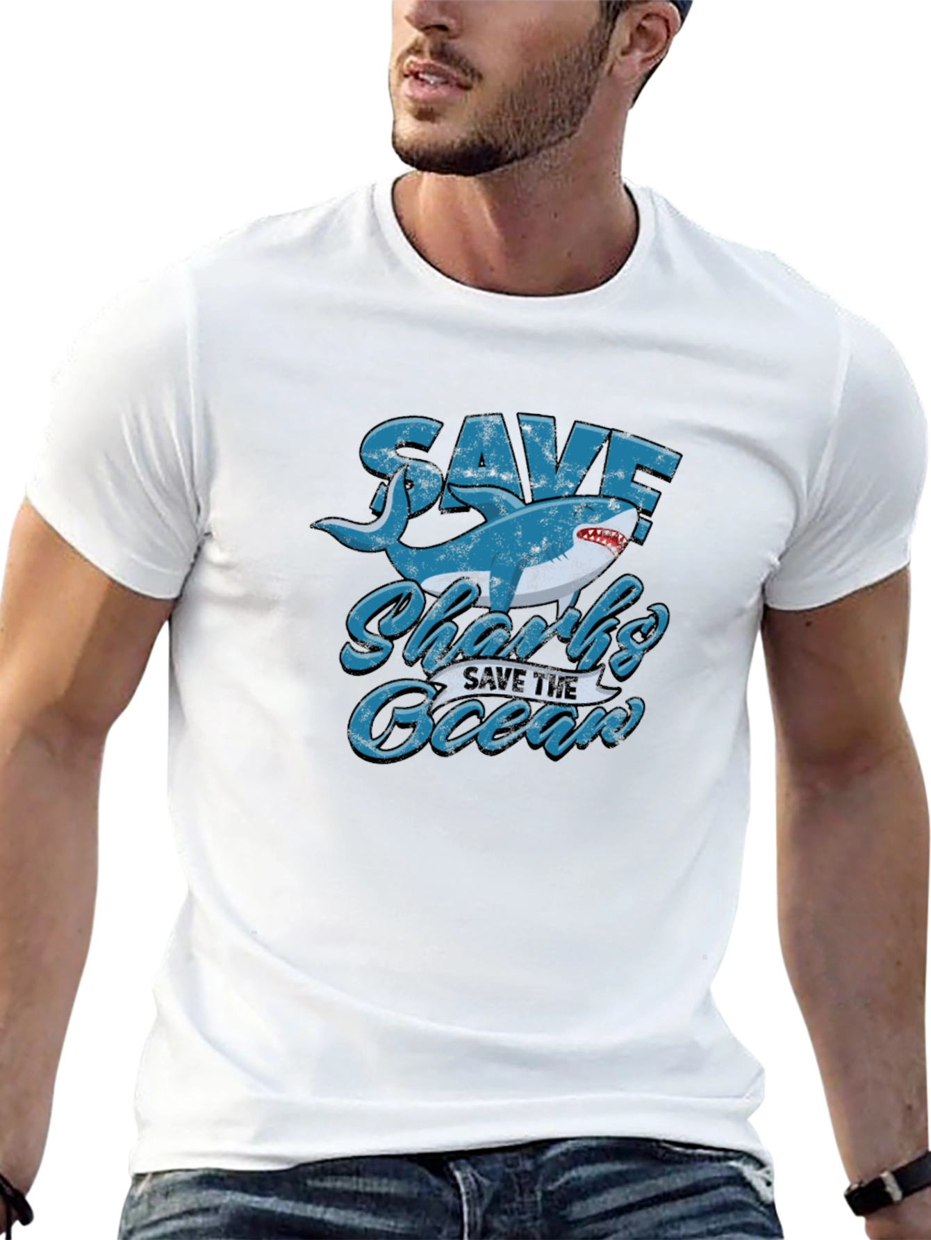 Save Sharks Save the Ocean Graphic T-Shirt