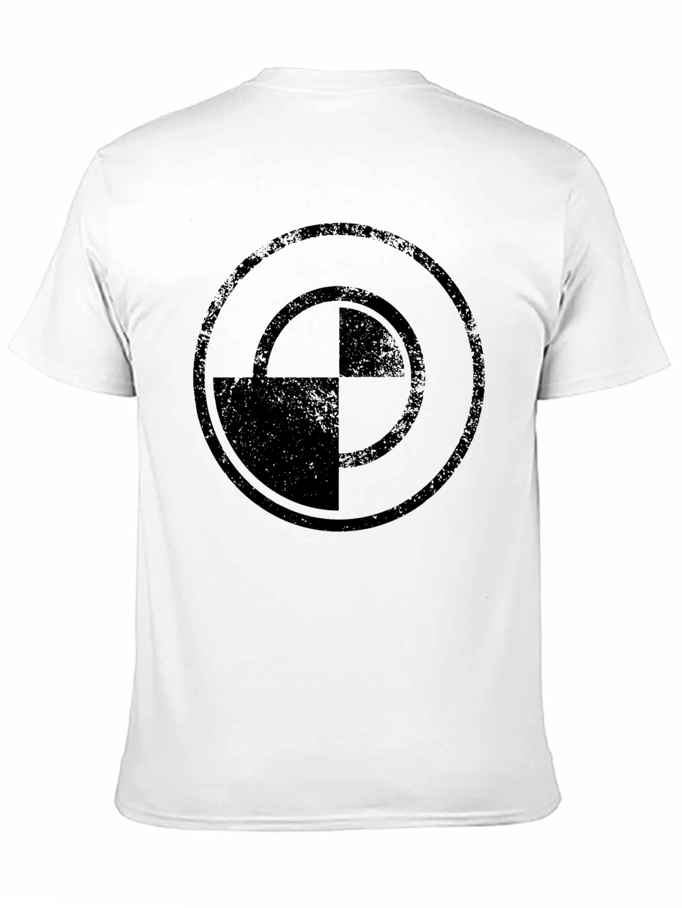 Geometric Circle Graphic Print Black Tee