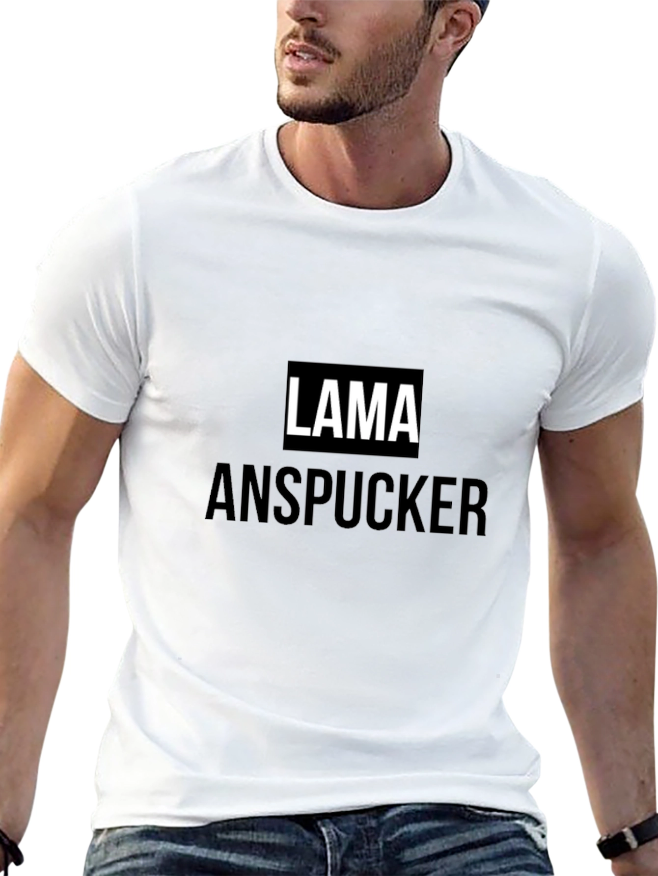 Lama Anspucker Black T-Shirt