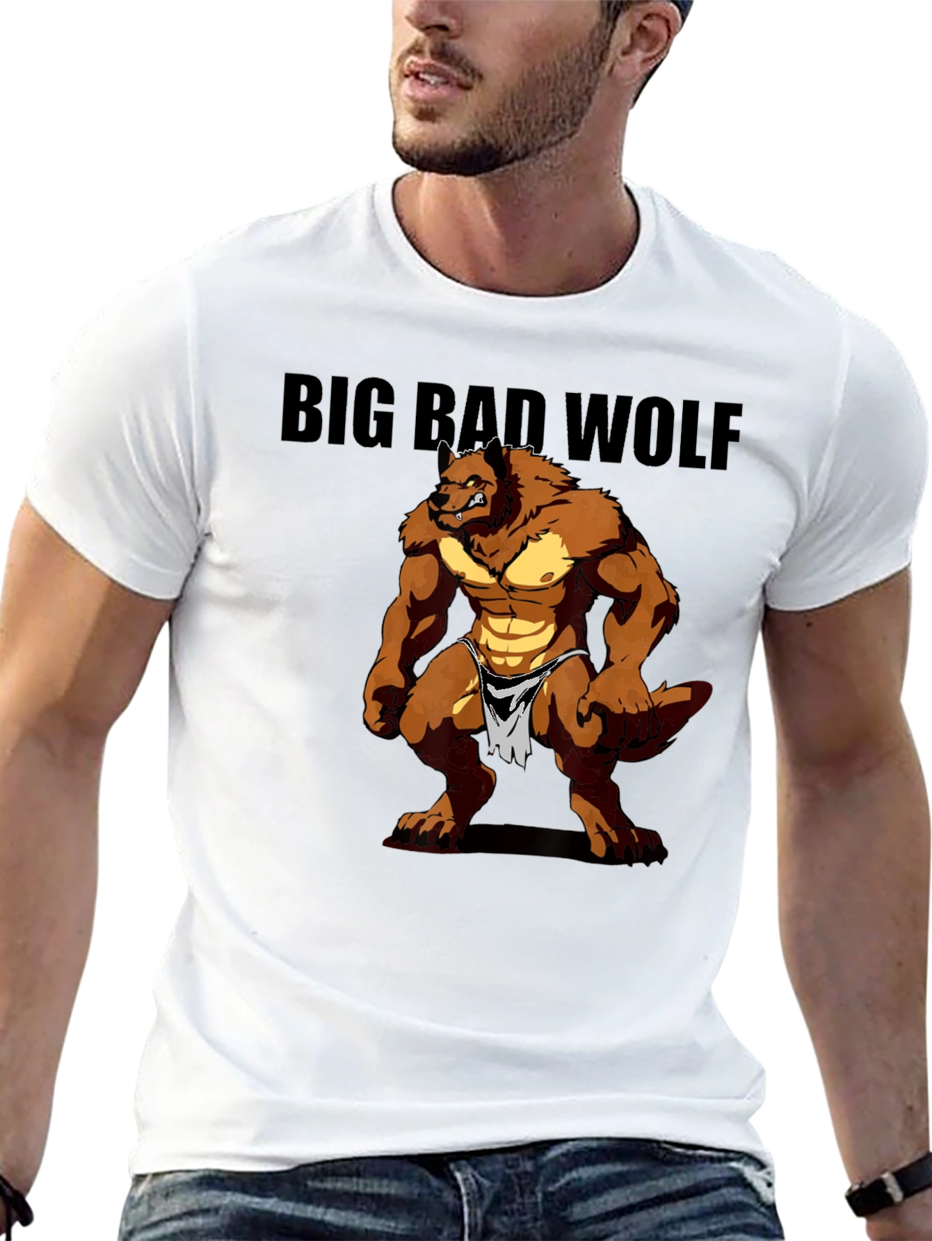 Big Bad Wolf Graphic Tee - Mens Black T-Shirt