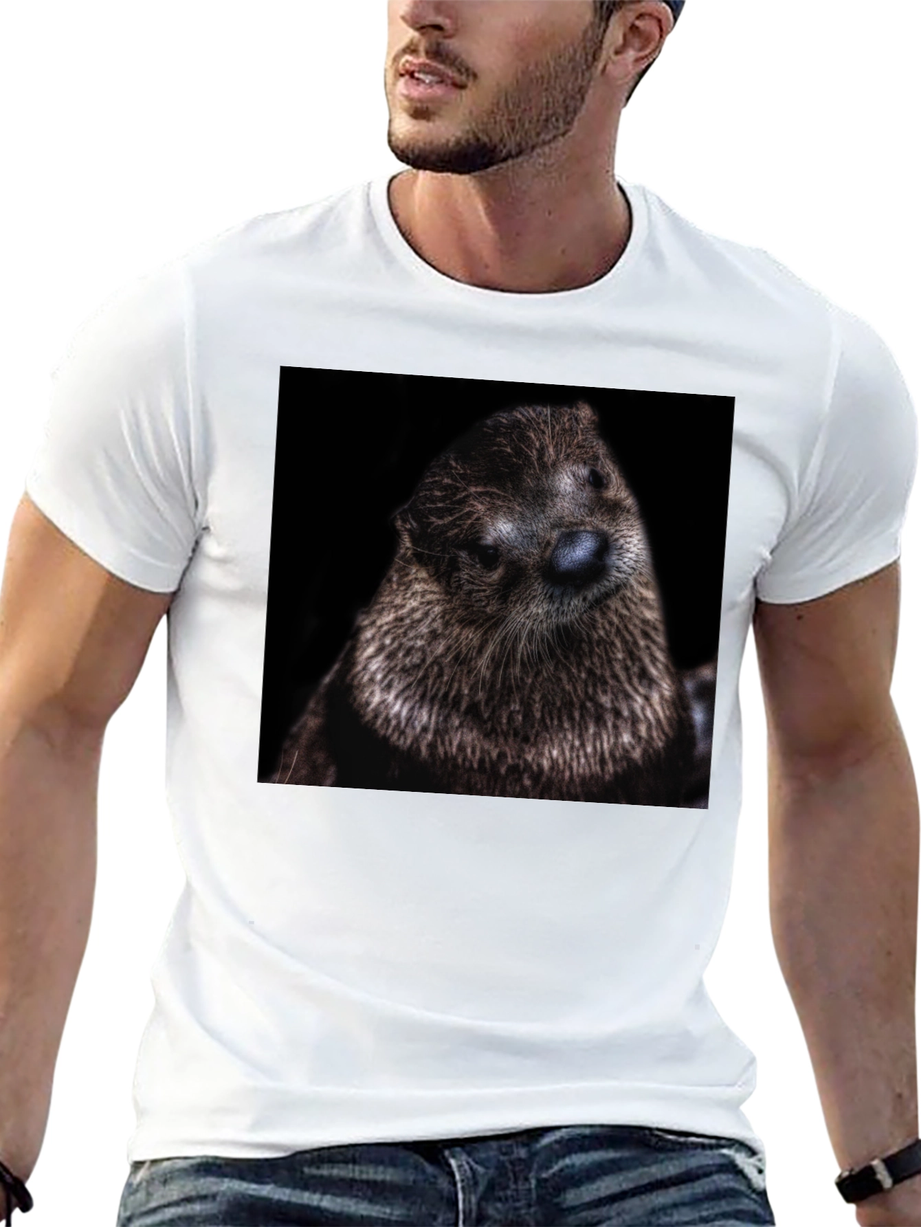 Otter Portrait Graphic T-Shirt