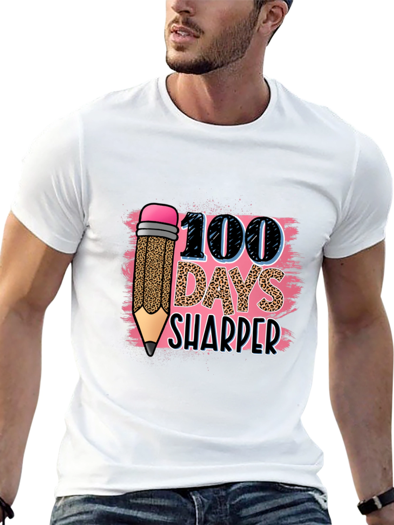 100 Days Sharper Leopard Print T-Shirt