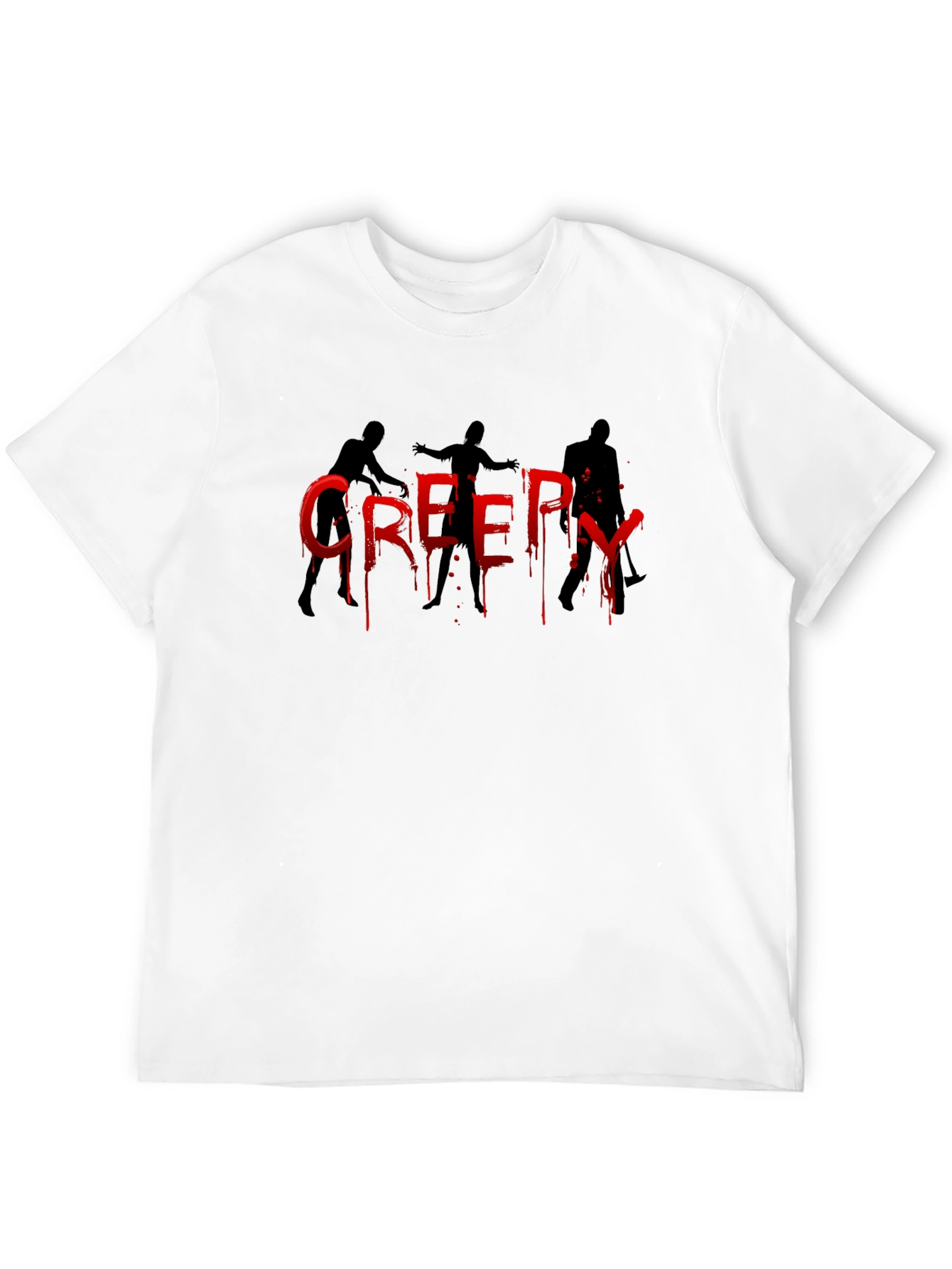 Creepy Zombie Halloween Graphic T-Shirt