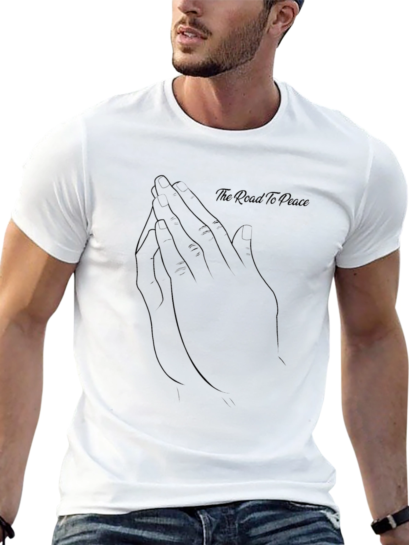 The Road to Peace Black Graphic Tee
