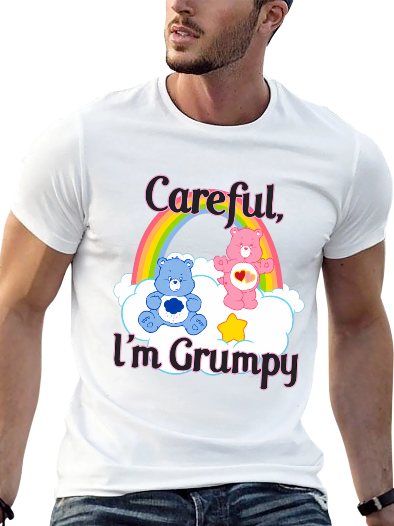 Careful Im Grumpy T-Shirt Care Bears Graphic Tee