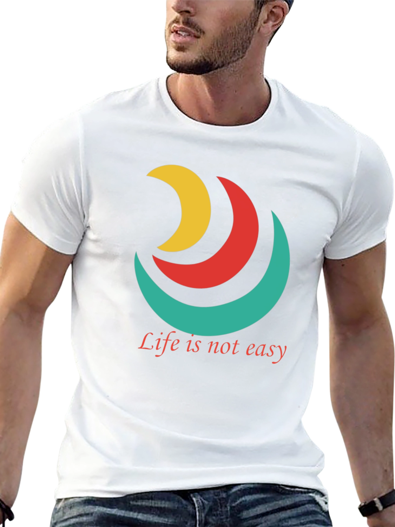 Inspirational Tee: Life Isnt Easy Graphic T-Shirt