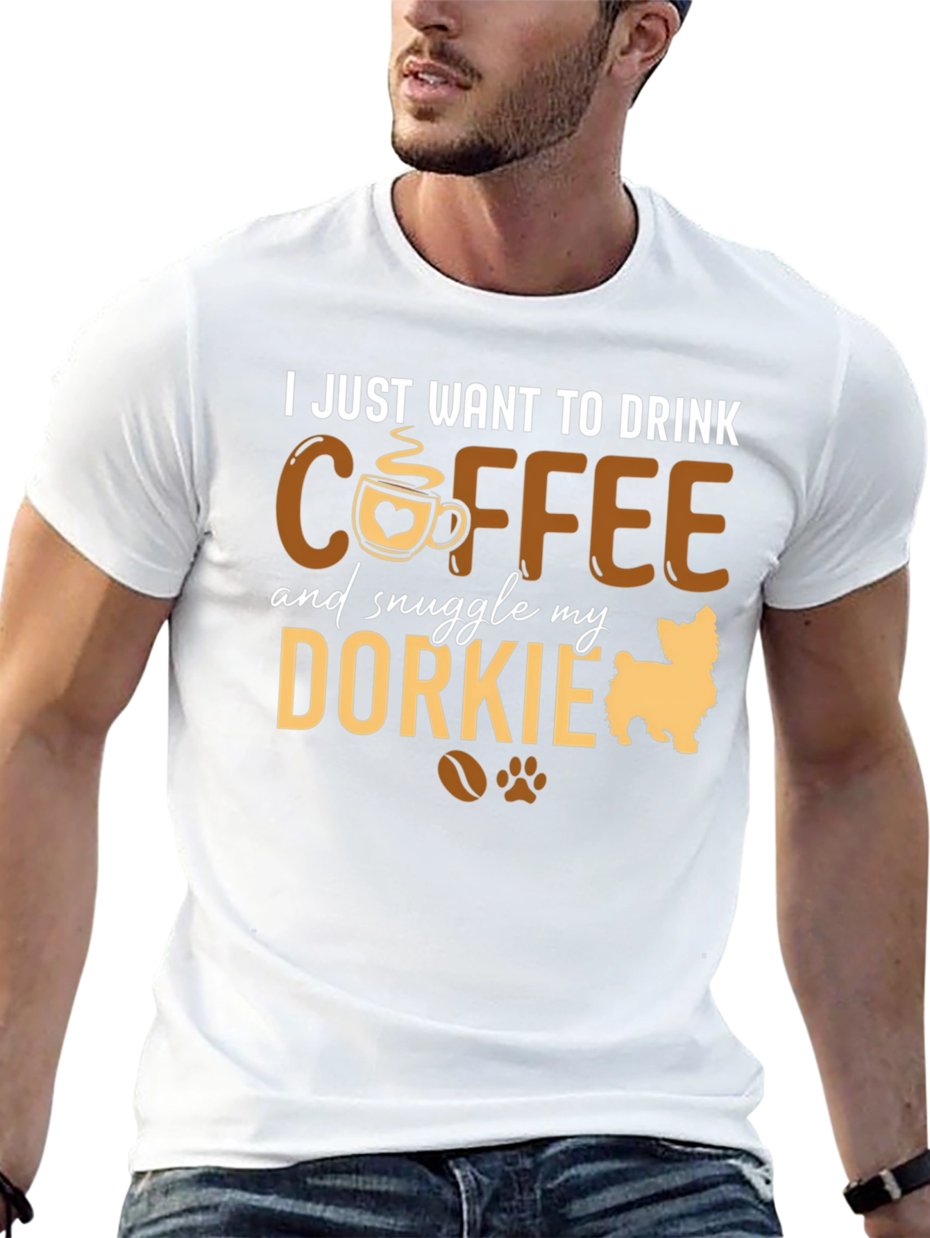 Coffee & Dorkie Dog Lover T-Shirt