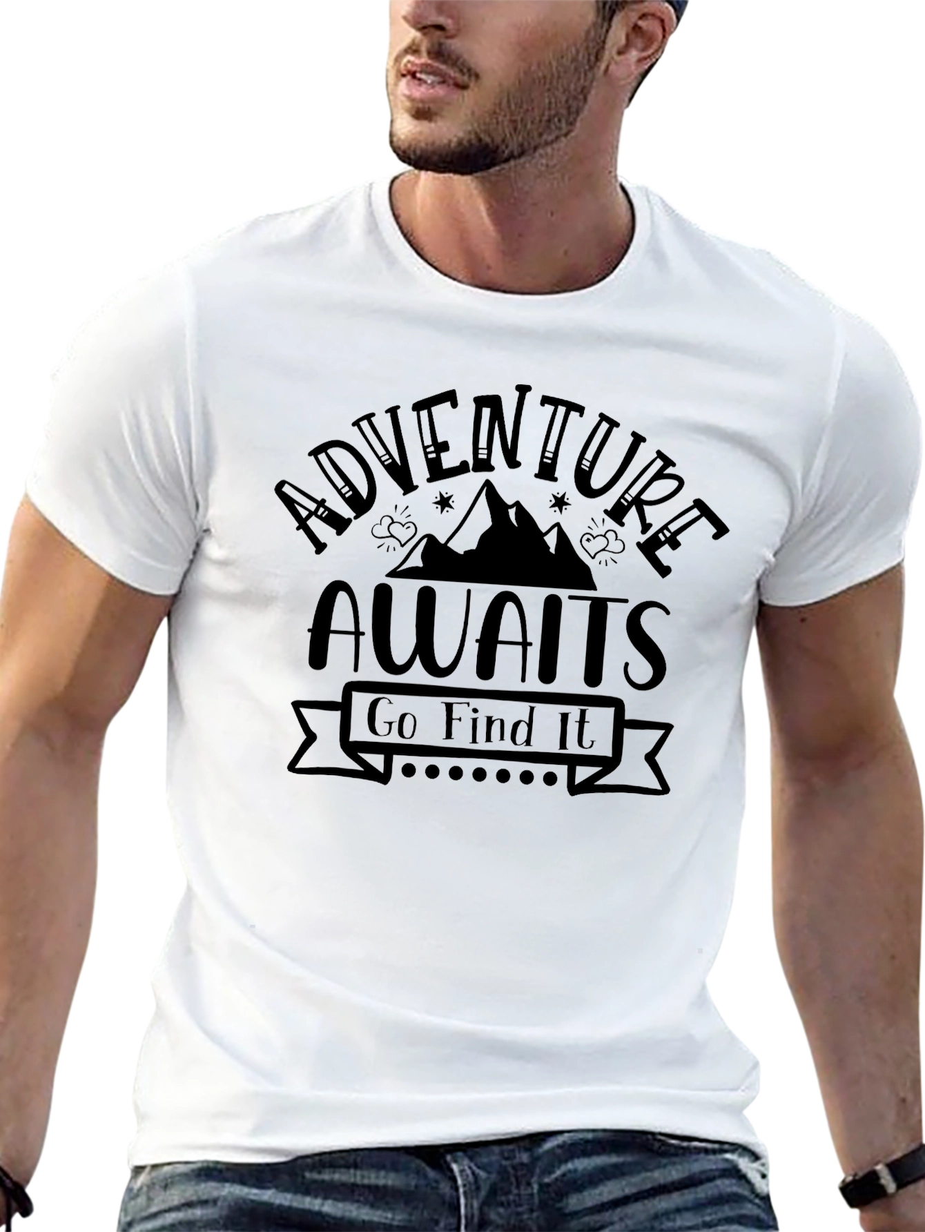 Adventure Awaits Graphic Tee - Black