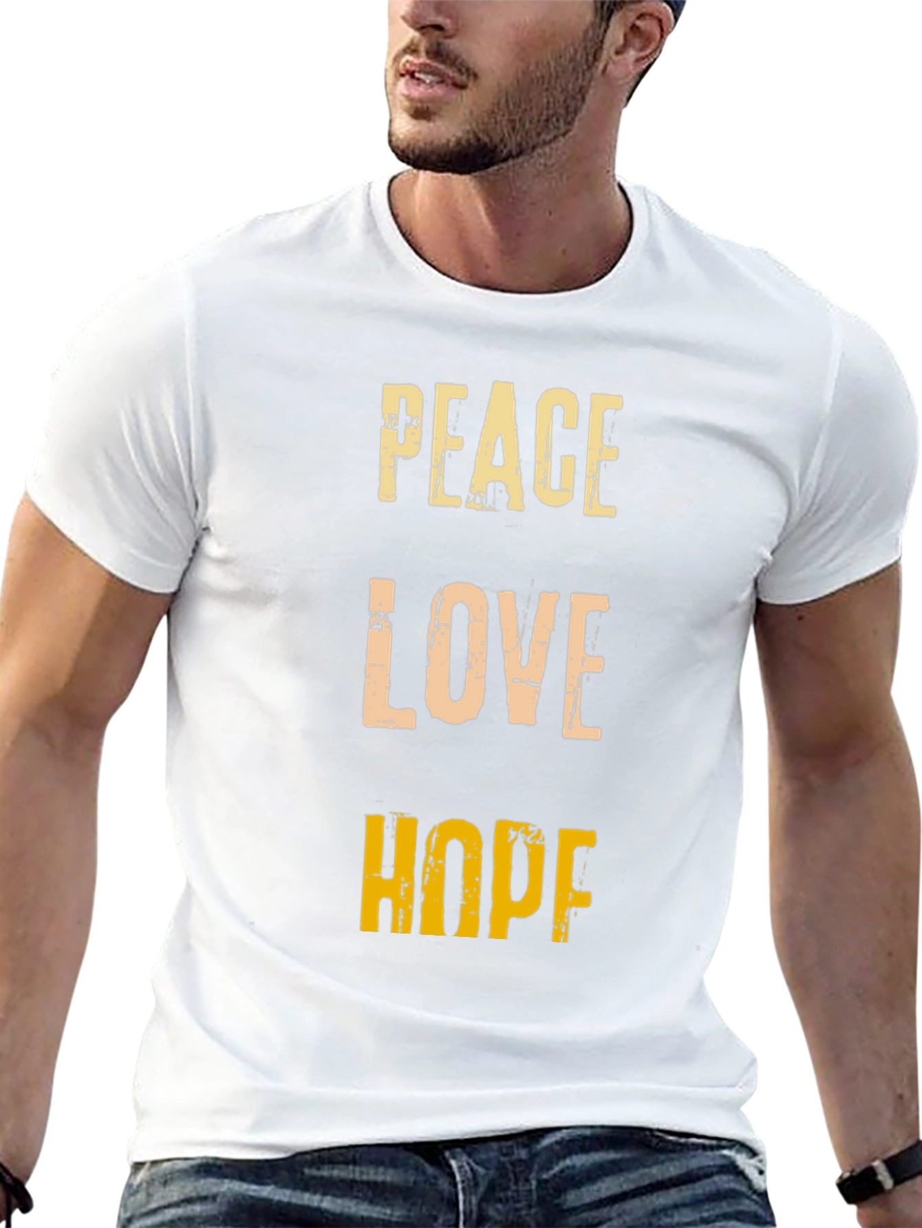 Peace Love Hope Graphic Tee - Positive Vibes T-Shirt