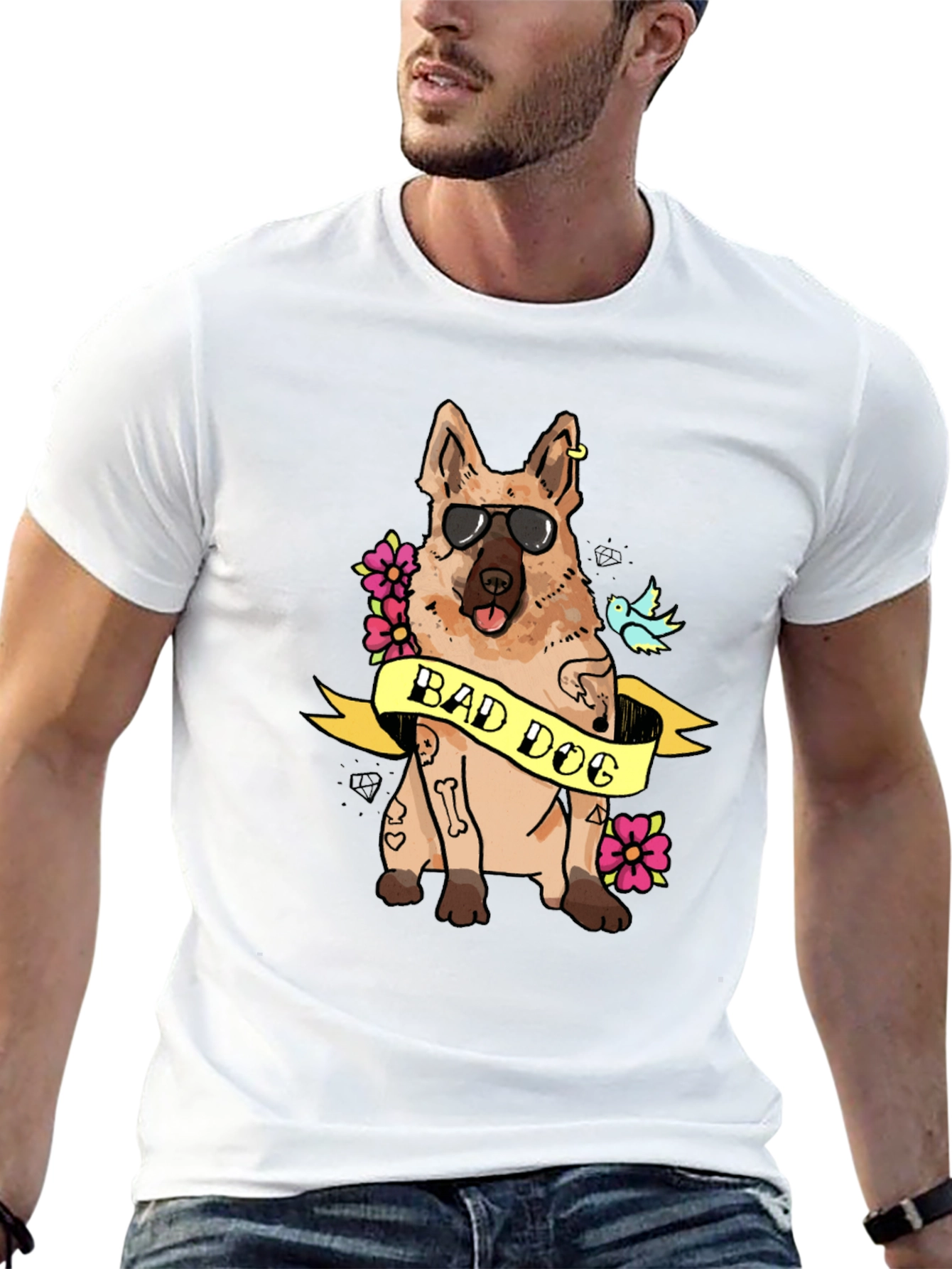 Bad Dog Graphic T-Shirt - Cool Canine Tee