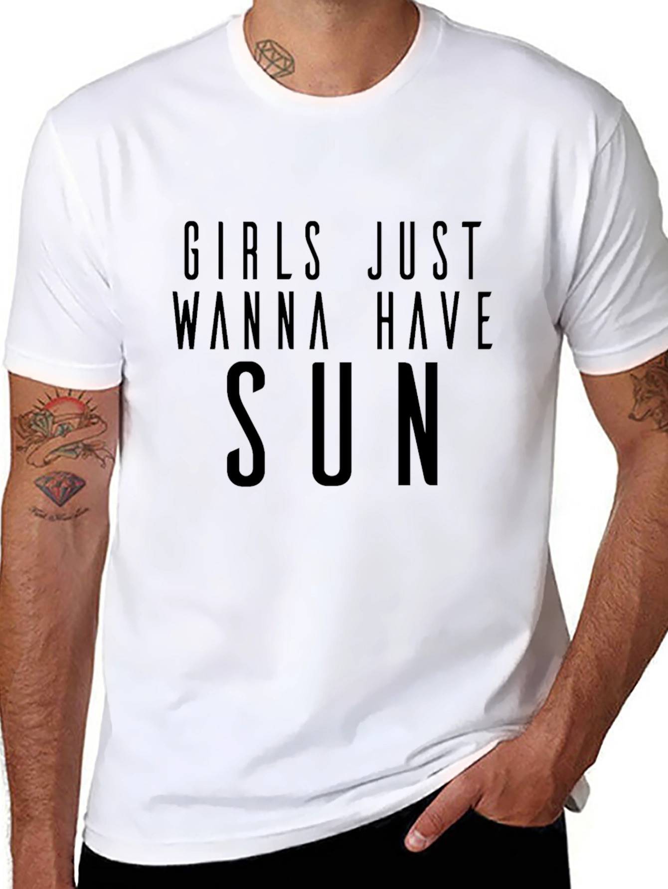 Girls Just Wanna Have Sun Black T-Shirt