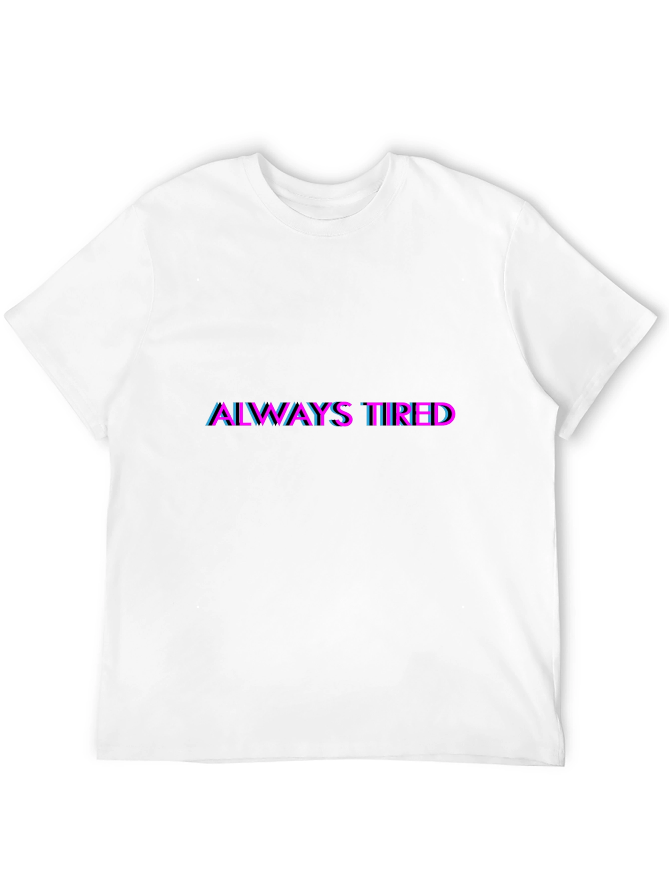 Always Tired Graphic Tee - Black Cotton Blend Shirt