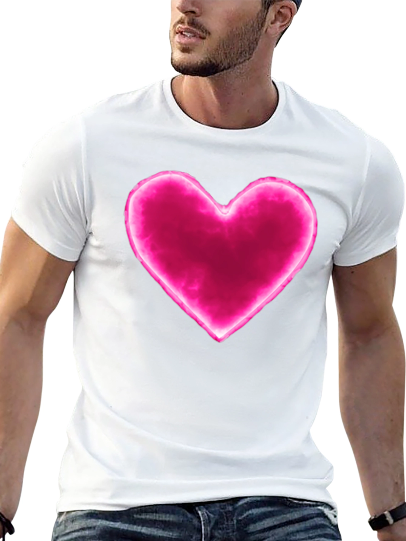 Heart Graphic Black Tee - Modern Love T-Shirt
