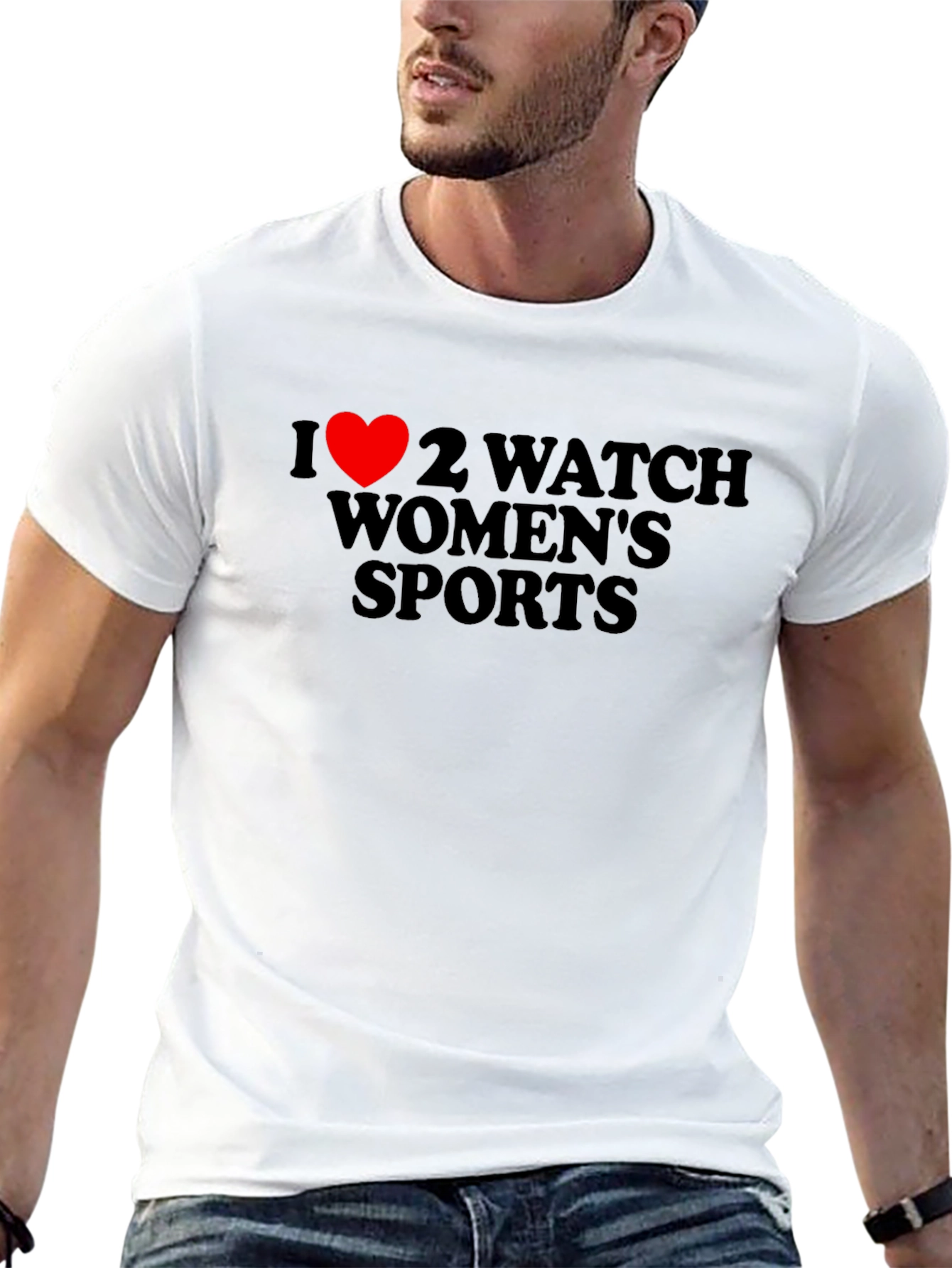 I Heart Womens Sports Graphic Tee