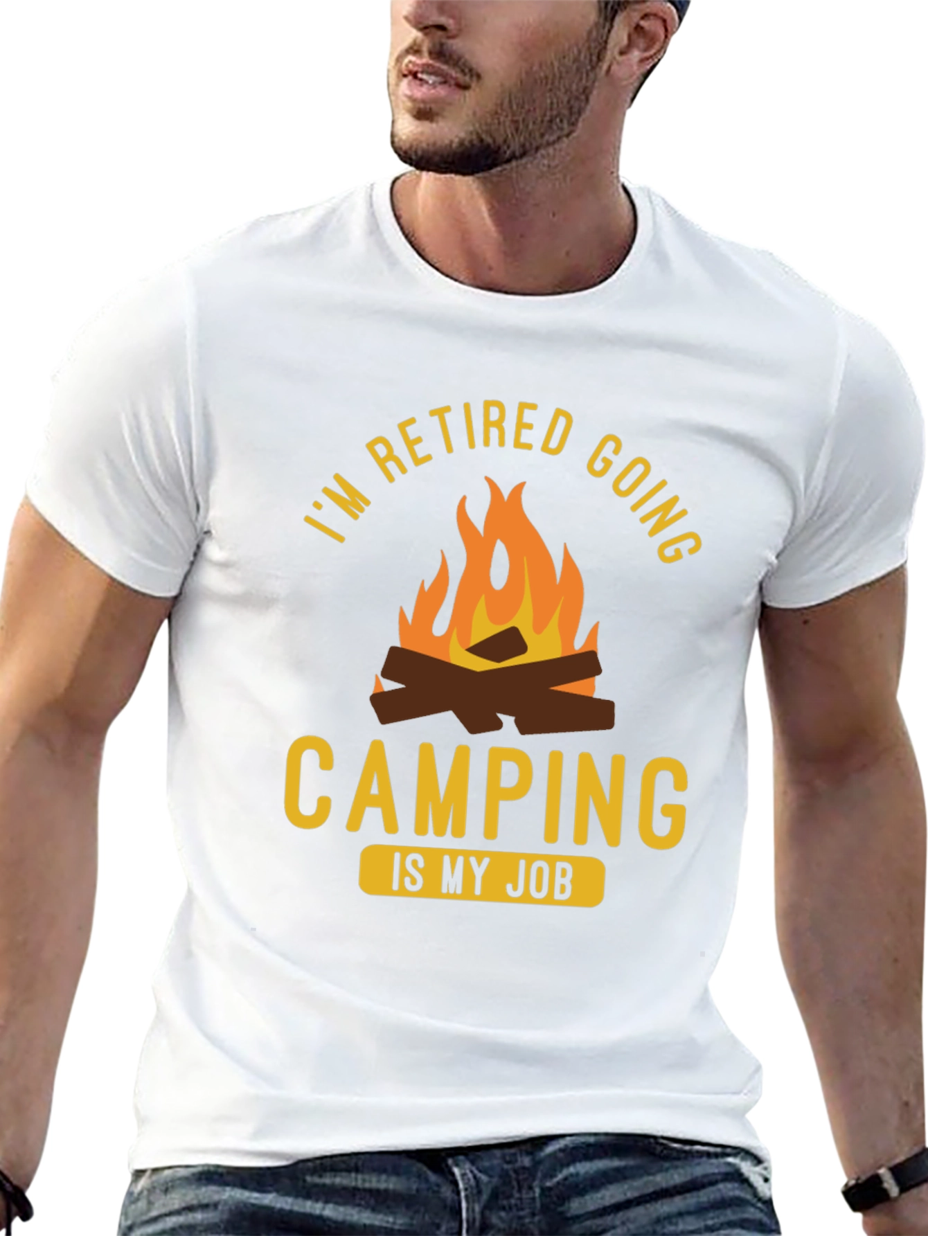 Retired Camping Job T-Shirt - Funny Retirement Gift