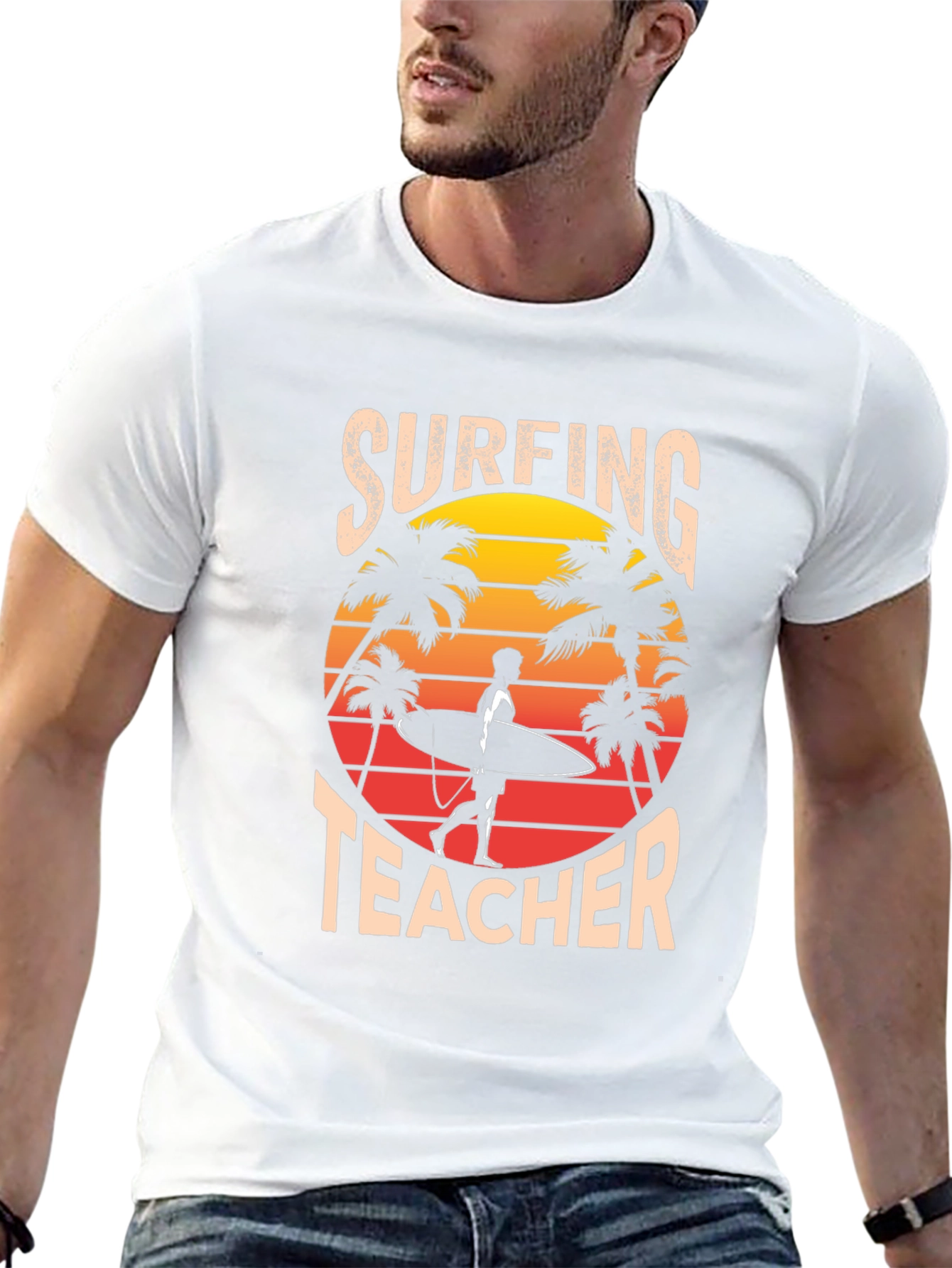 Surfing Teacher Graphic Tee - Beach Vibes