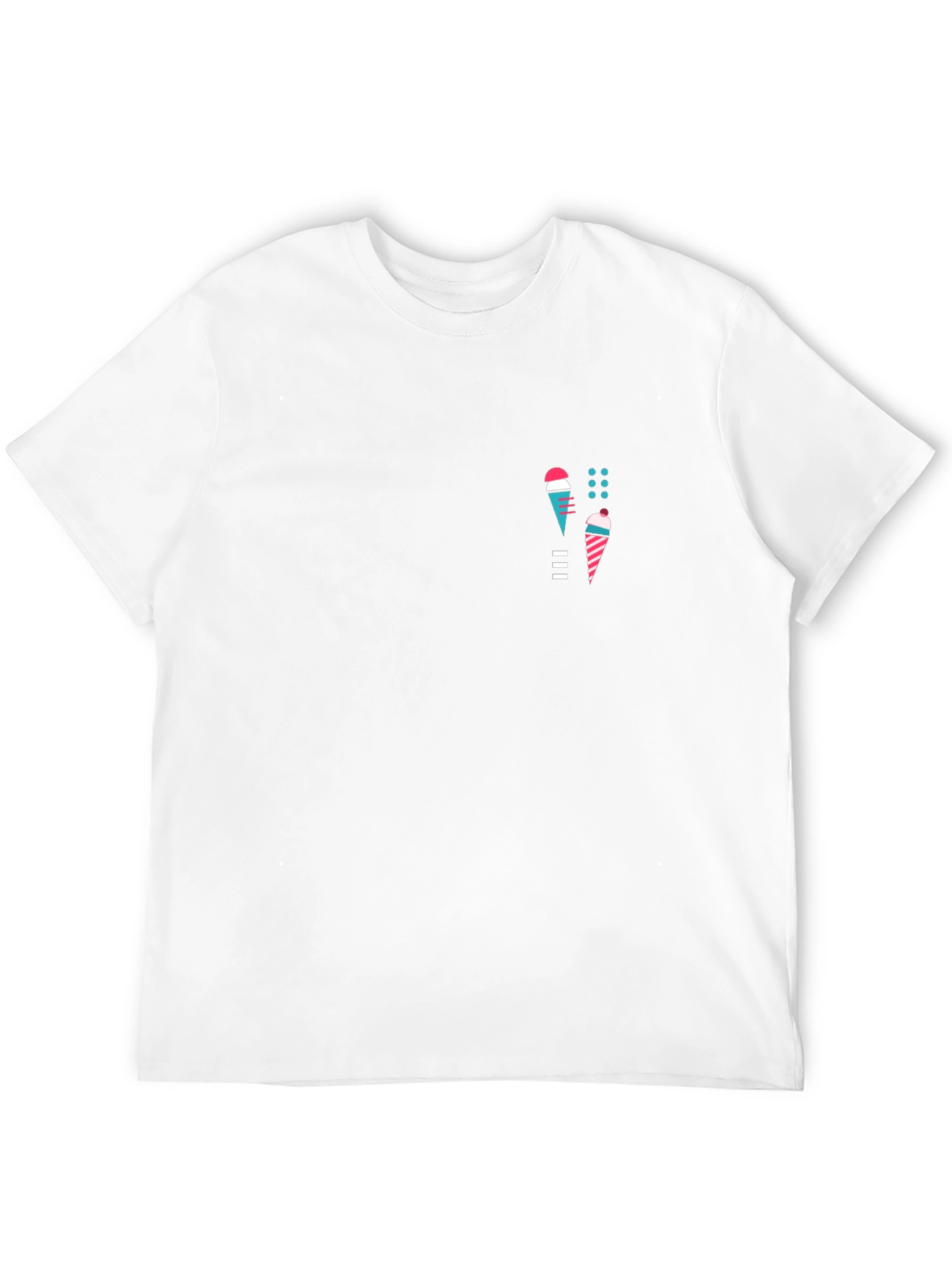 Modern Ice Cream Graphic T-Shirt - Black
