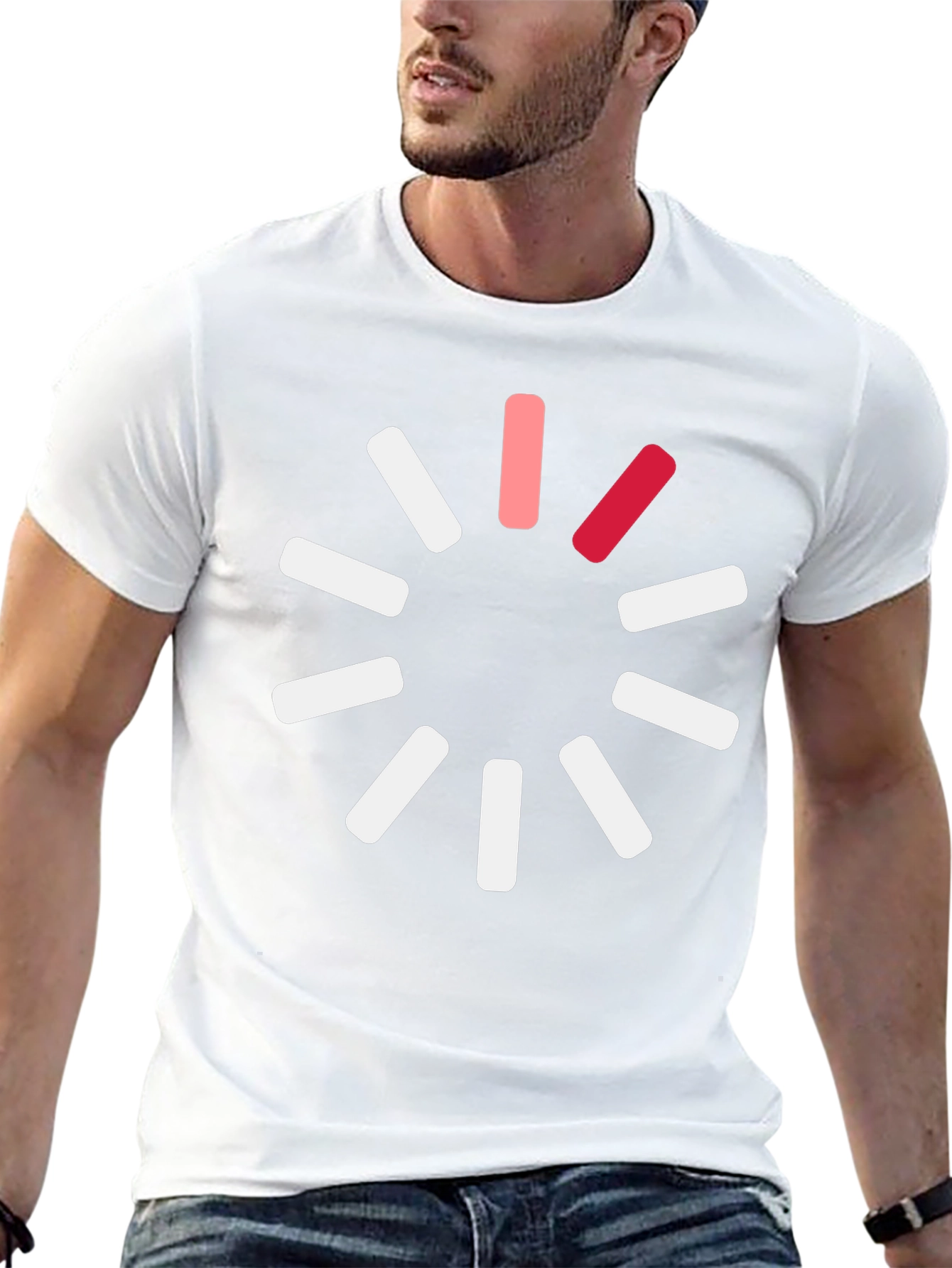 Loading Circle Graphic Black T-Shirt