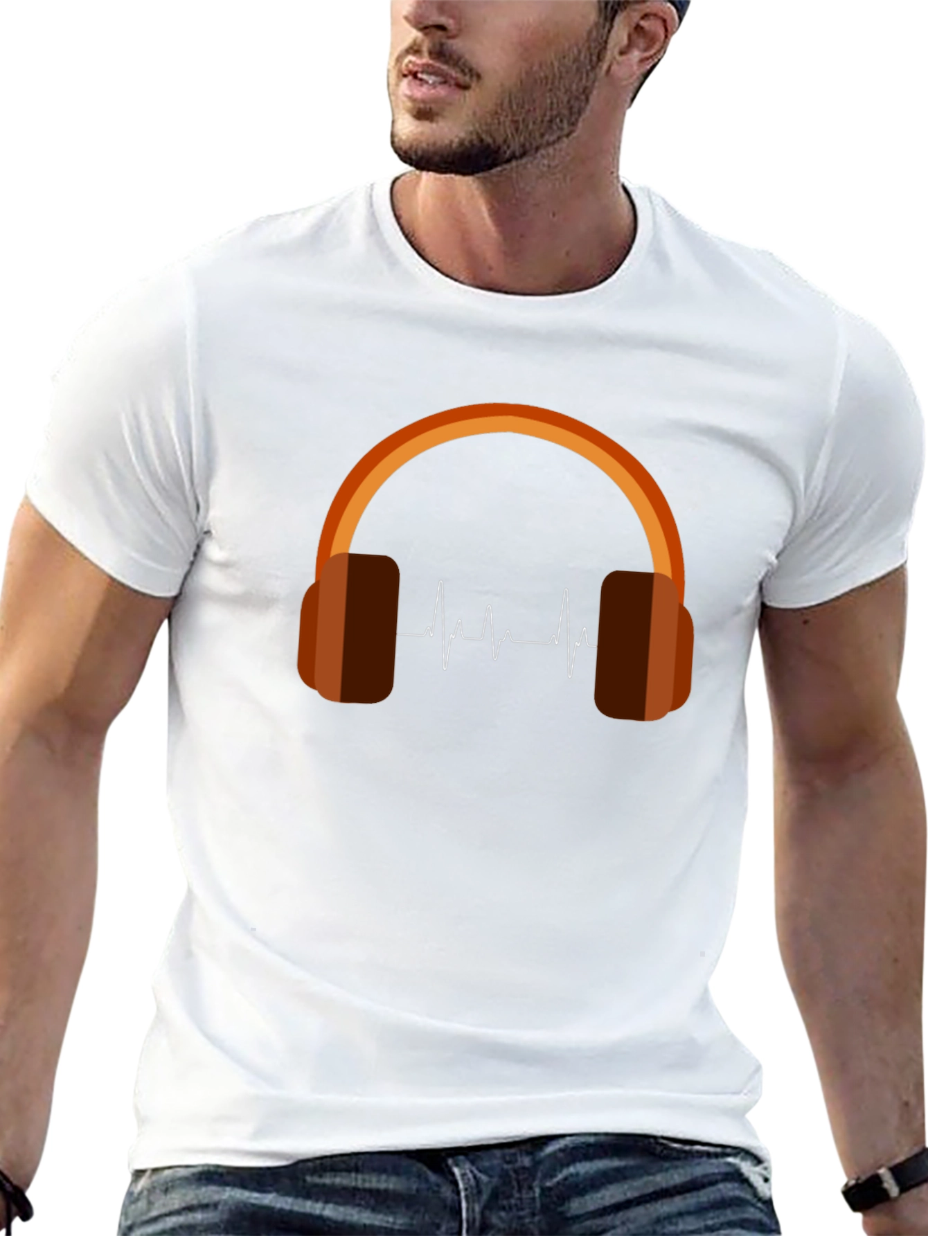 Headphone Heartbeat Graphic Tee