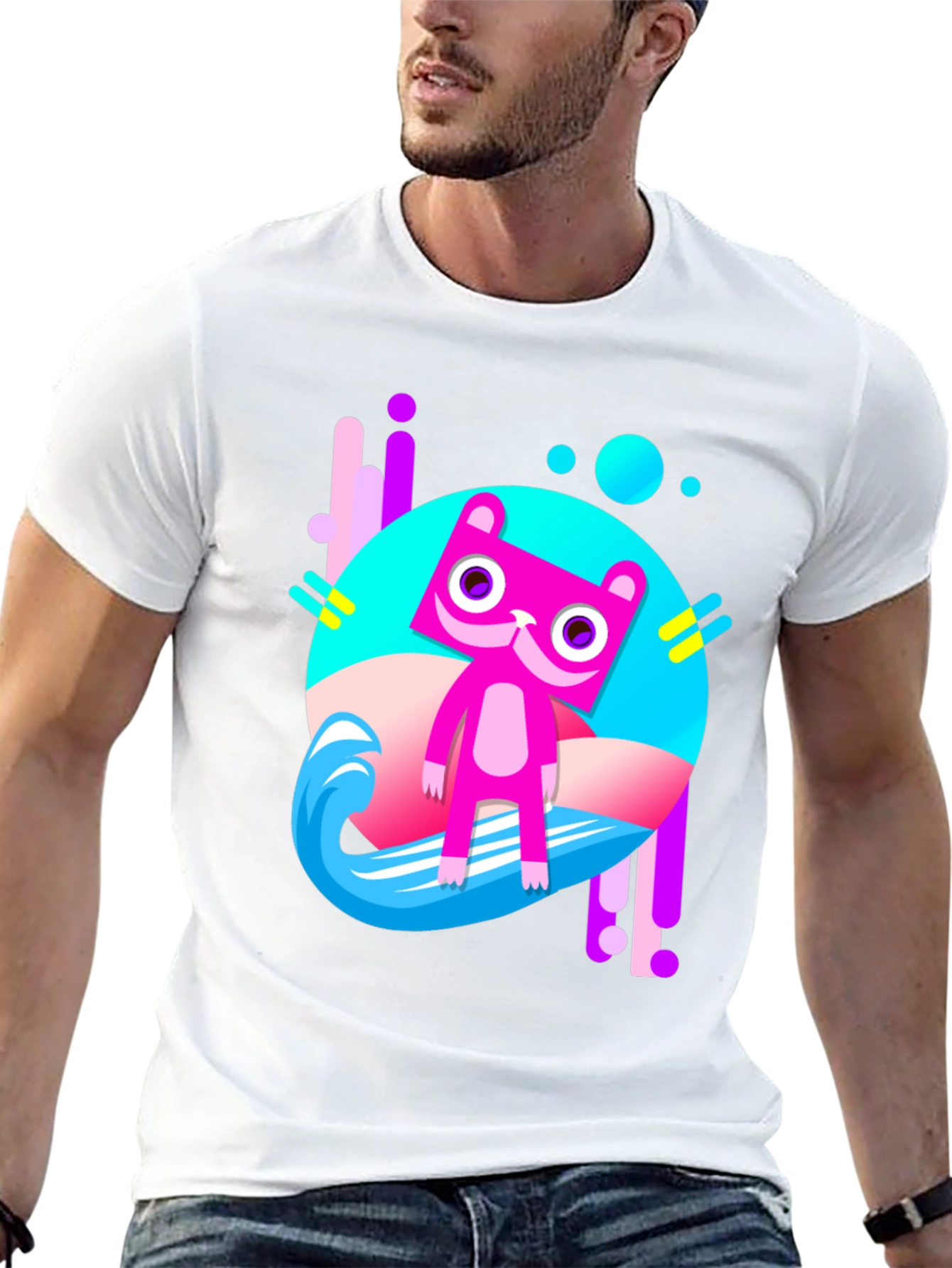 Funky Cat T-Shirt - Black