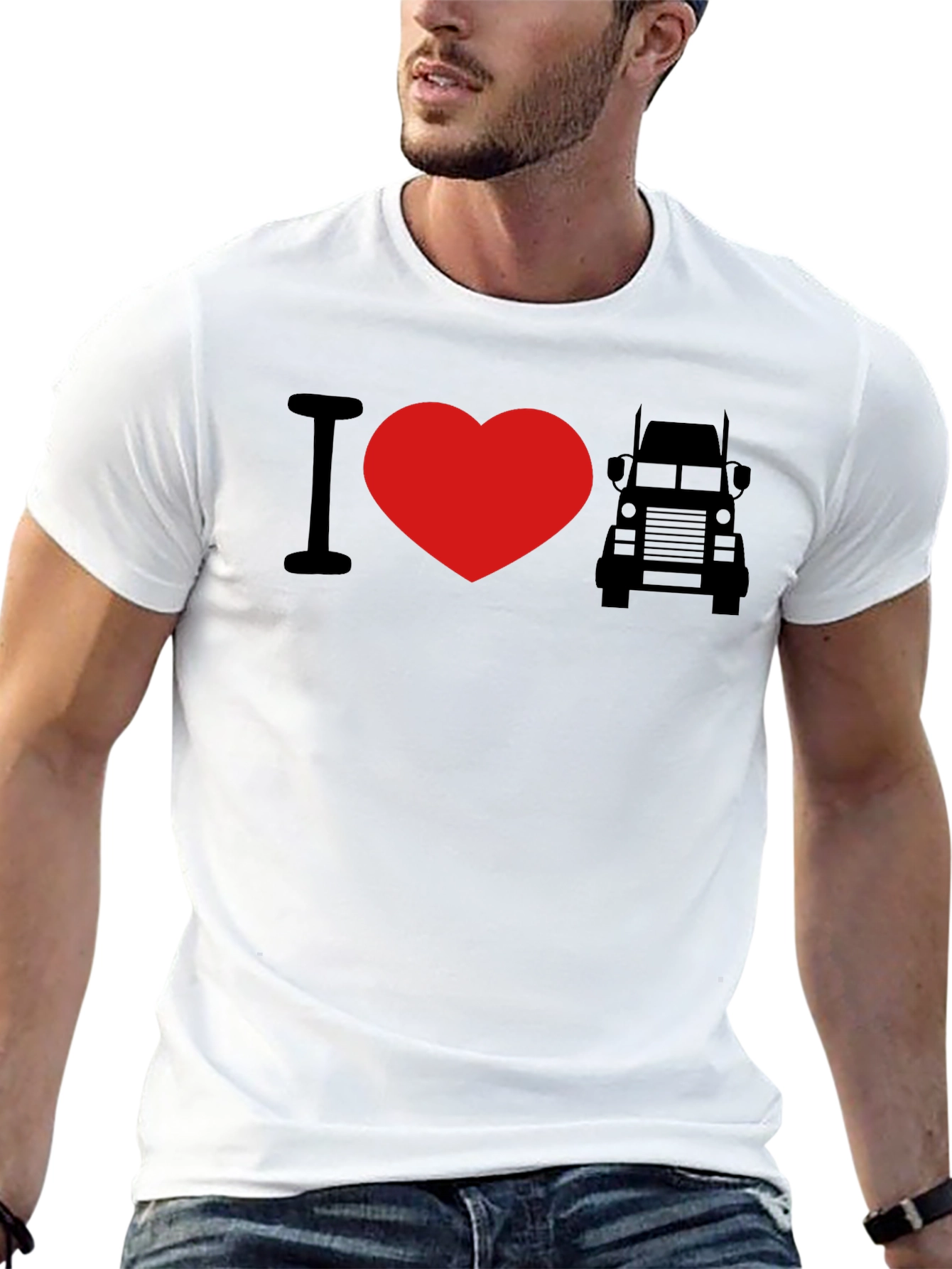 I Love Trucks Graphic Tee - Black