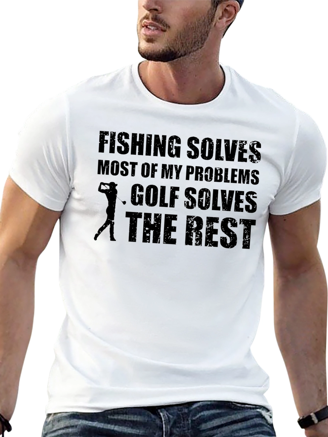 Fishing and Golf T-Shirt for Men