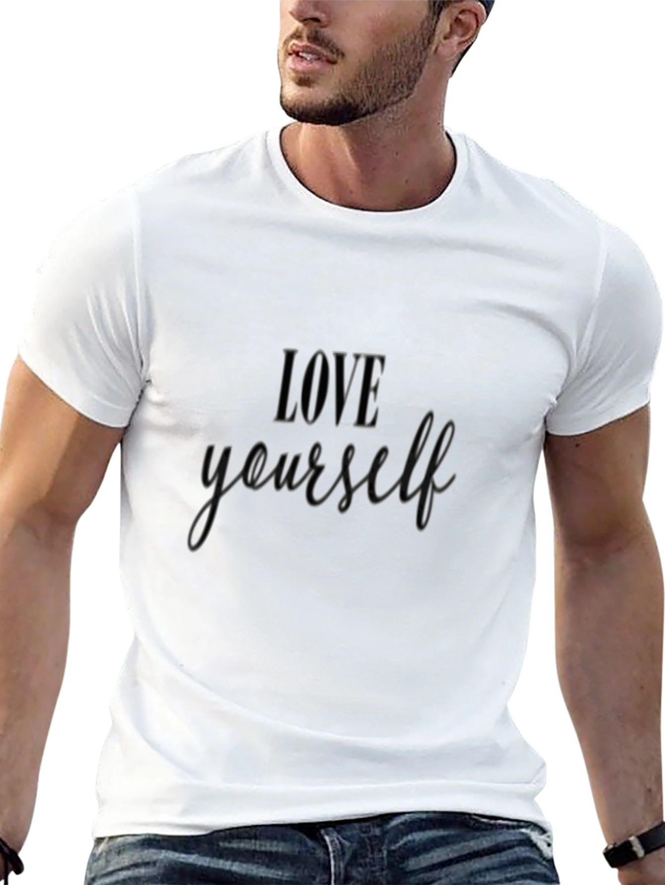 Love Yourself Graphic Tee - Black