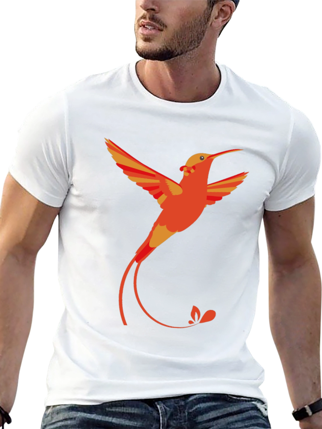 Hummingbird Graphic Print T-Shirt