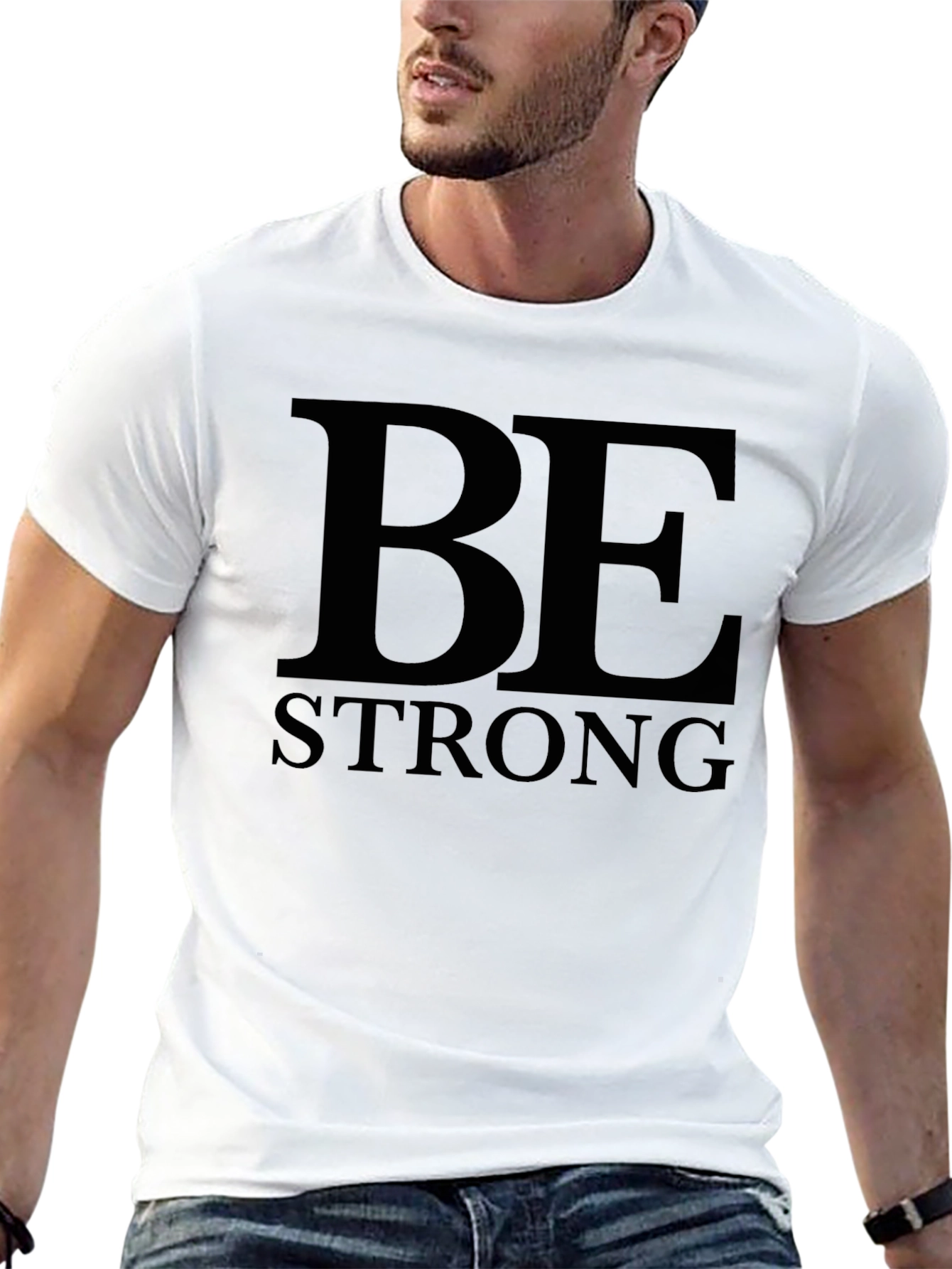 Be Strong Graphic Tee - Mens Black T-Shirt