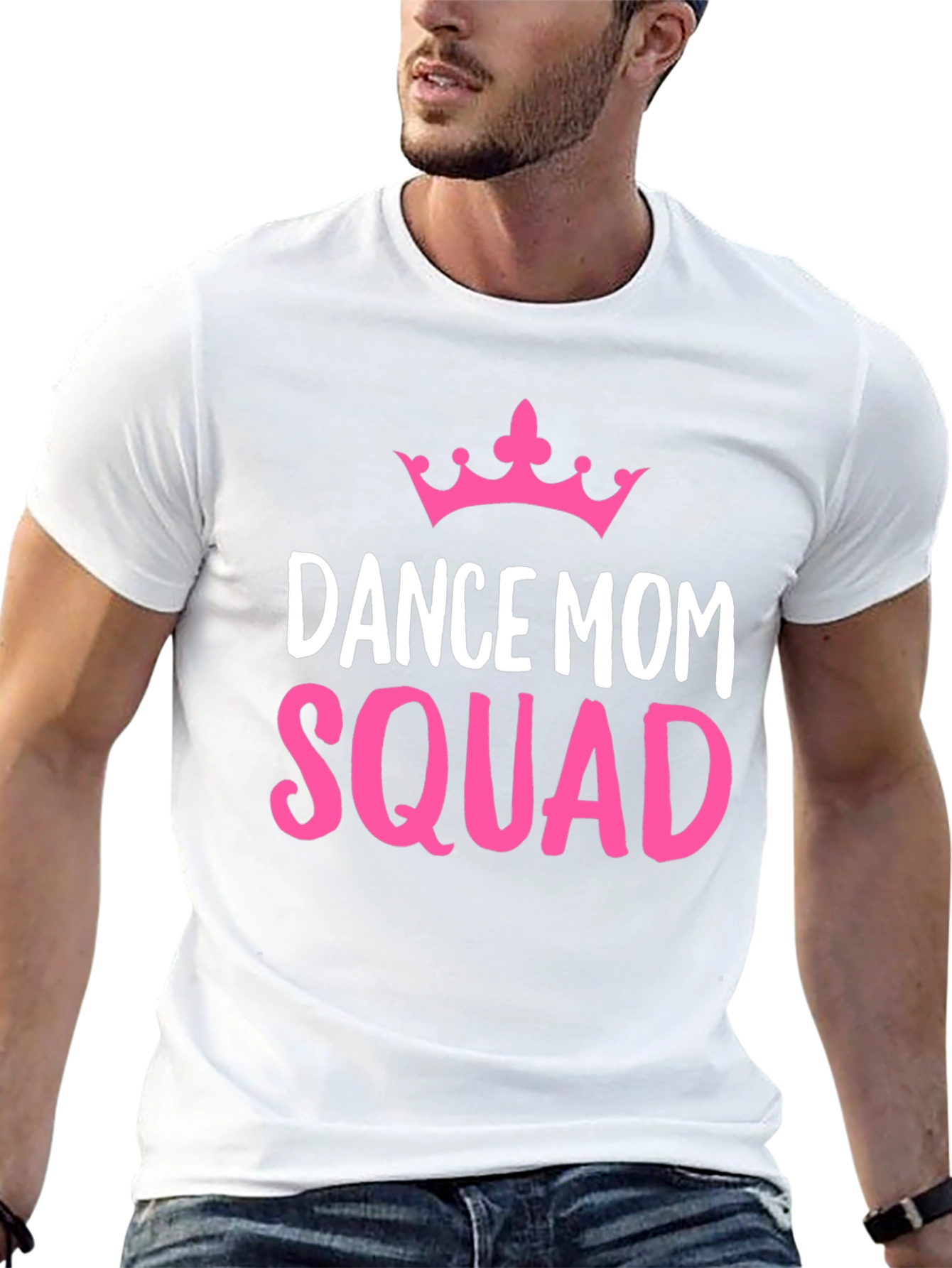 Dance Mom Squad Tee - Pink Crown Graphic