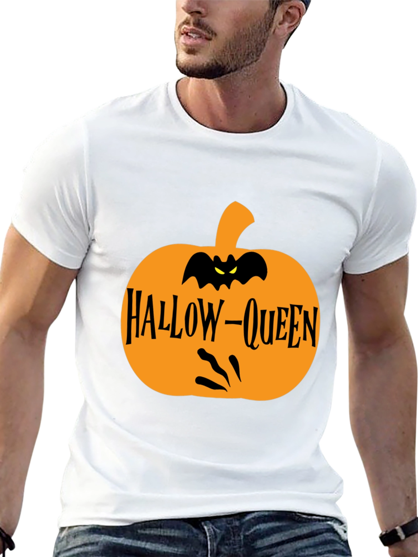 Hallow-Queen Halloween Pumpkin T-Shirt