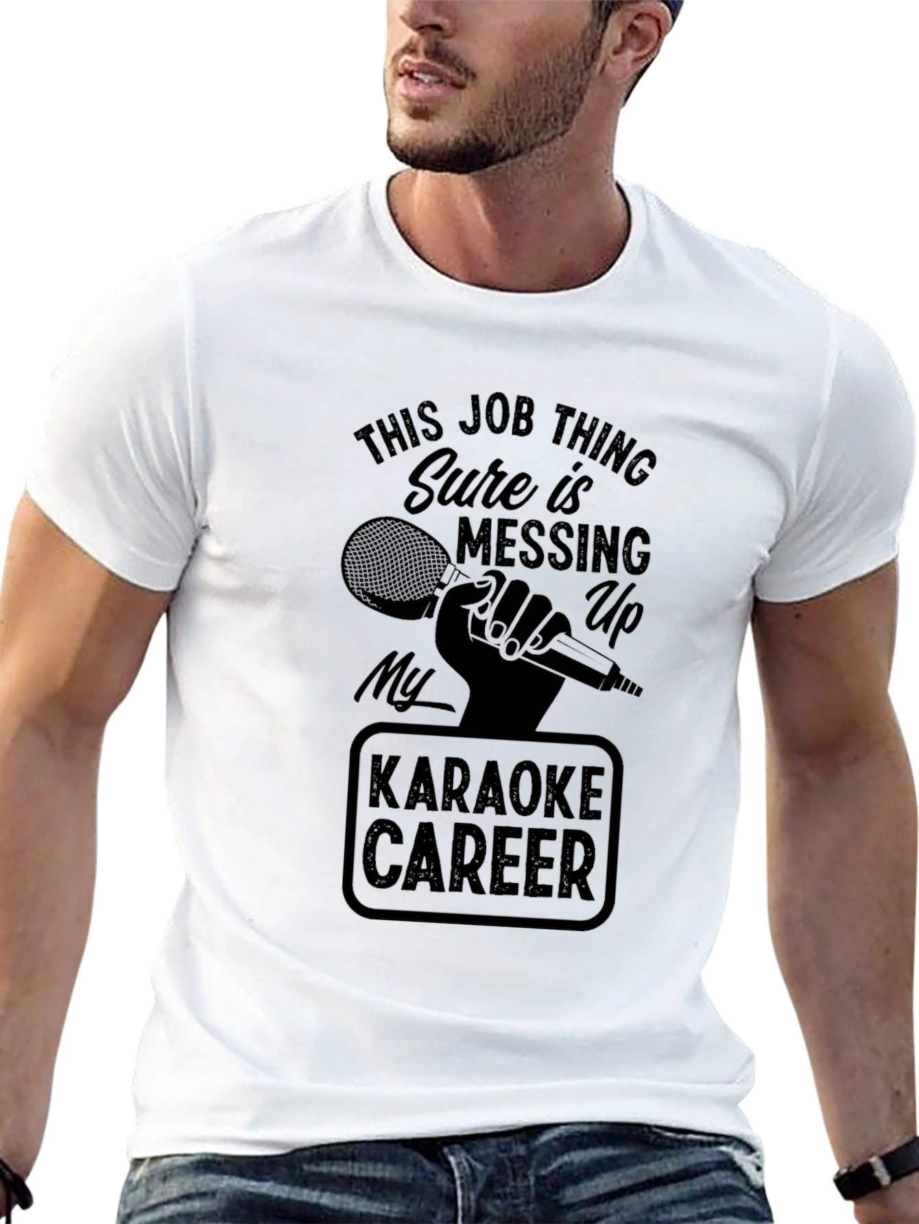 Karaoke Career T-Shirt - Funny Job Interference Tee
