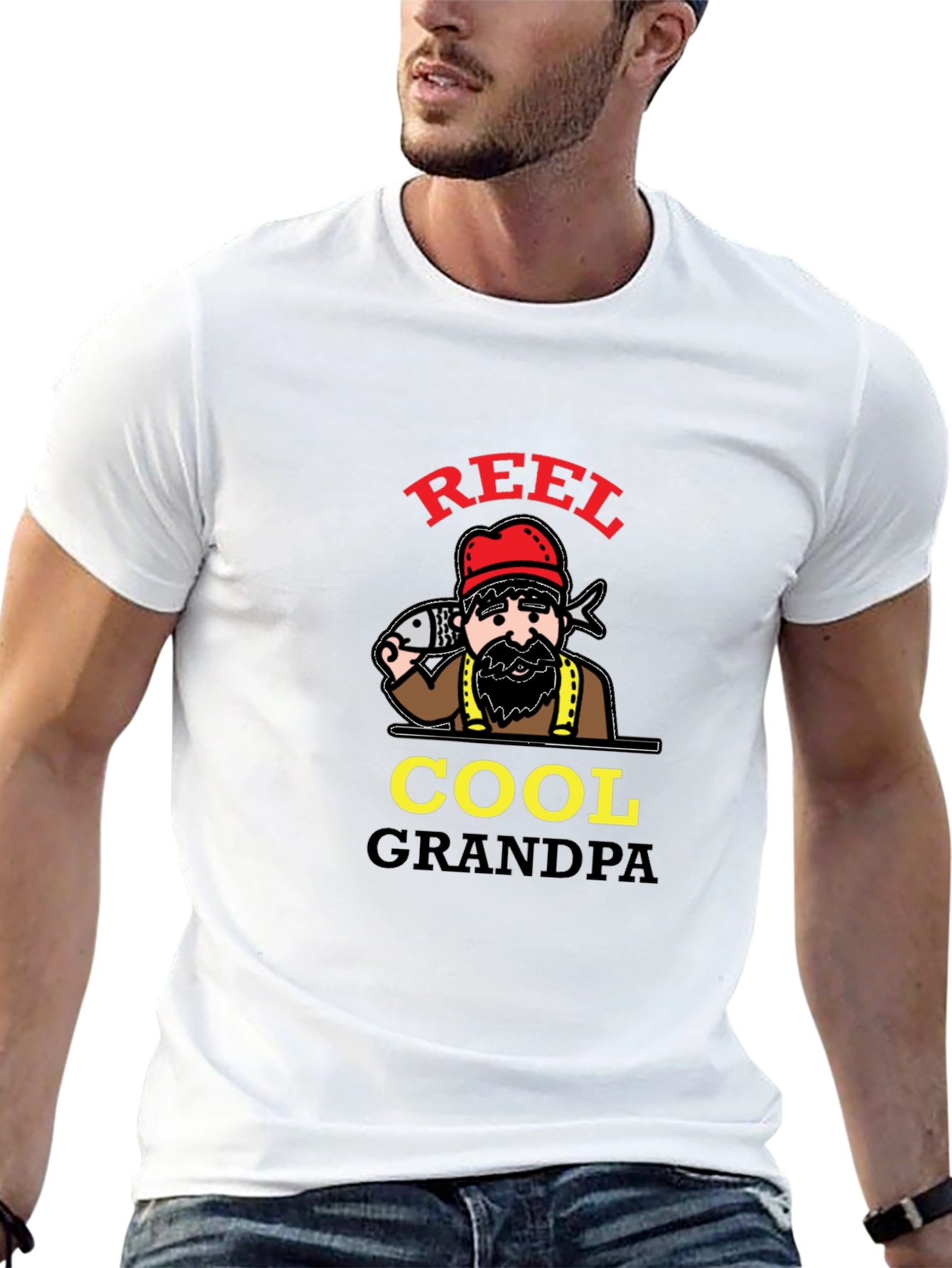 Reel Cool Grandpa T-Shirt - Fishing Lover Tee
