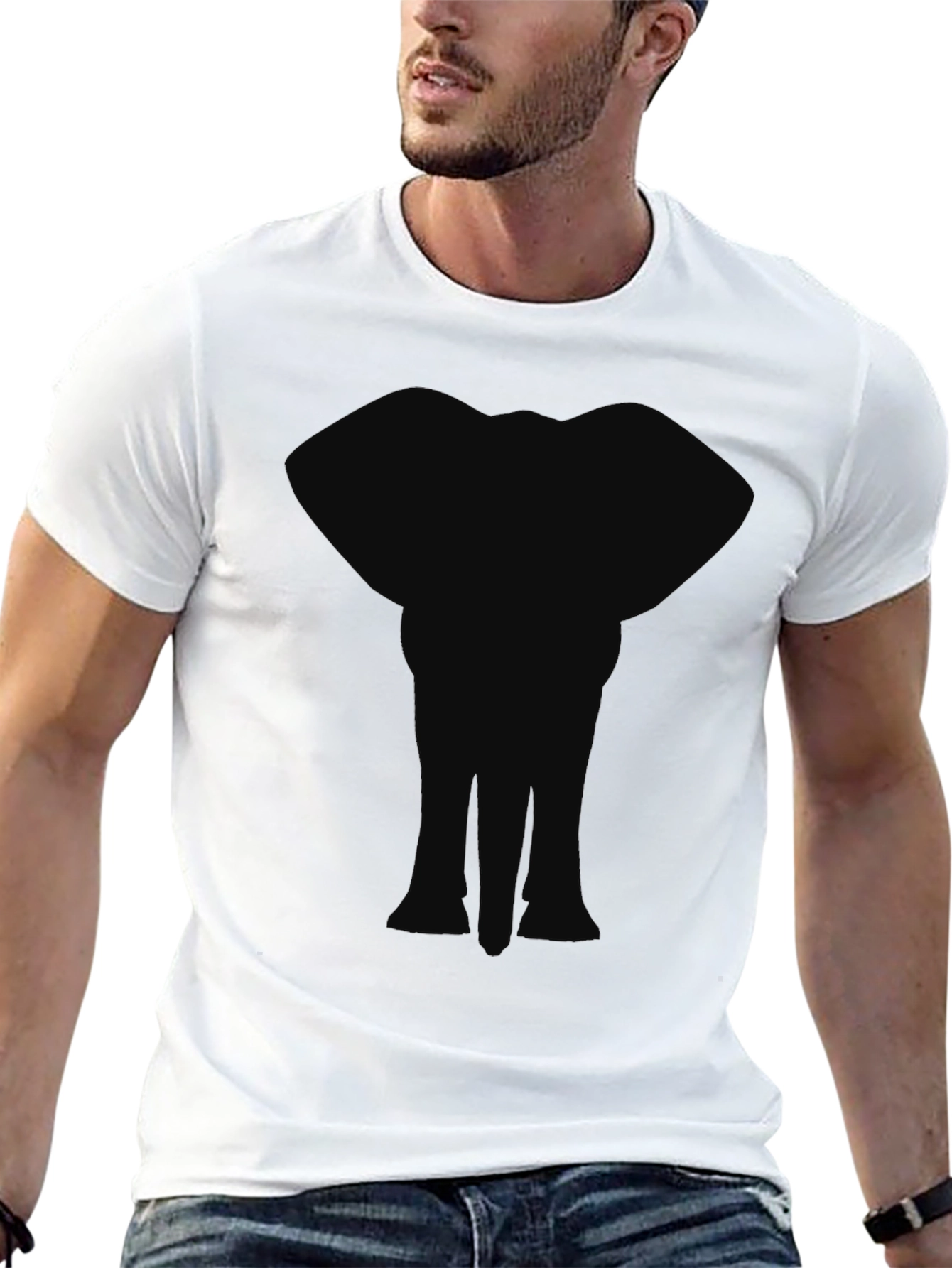 Elephant Graphic Black T-Shirt