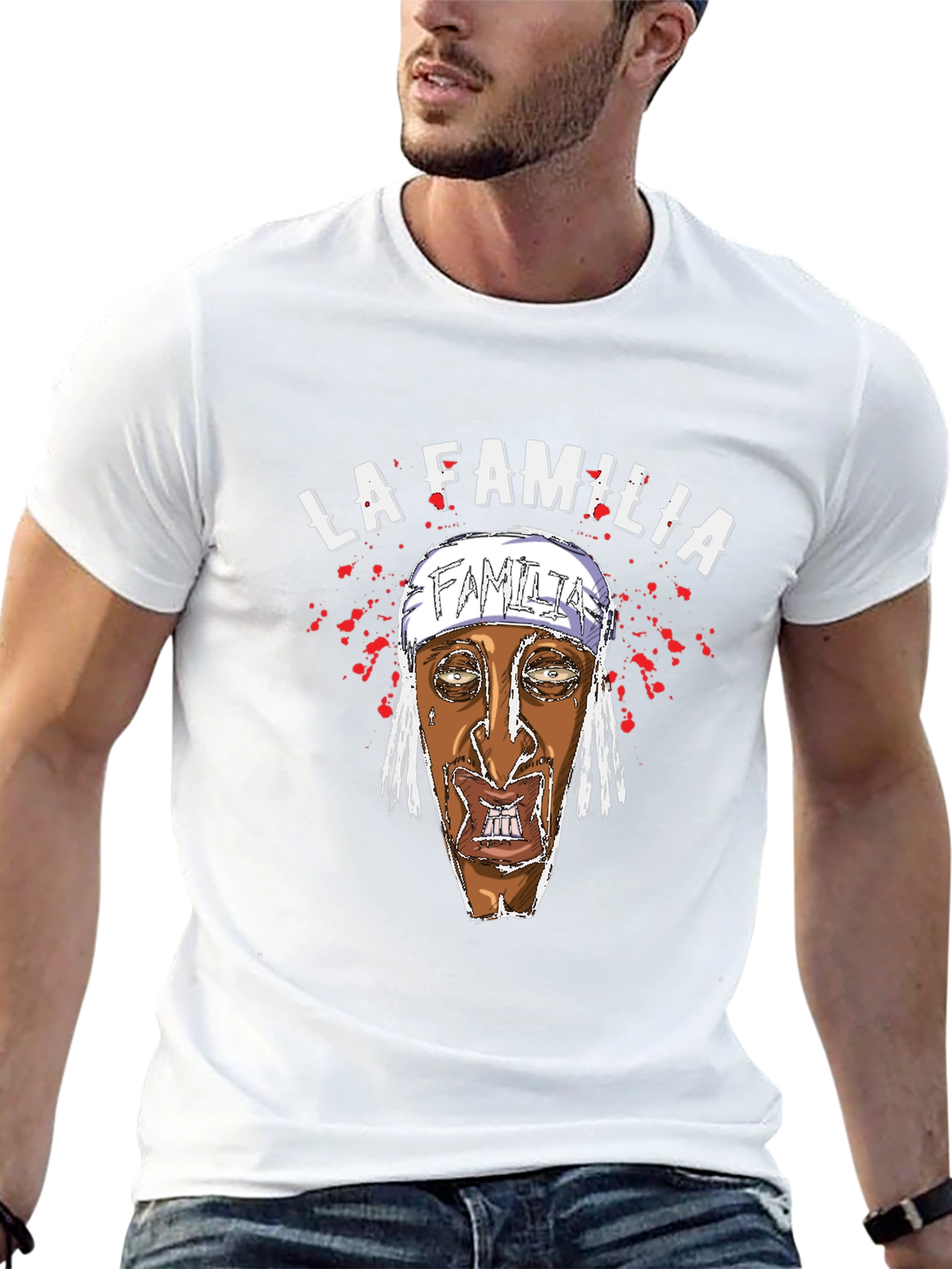 La Familia Graphic Print Black T-Shirt