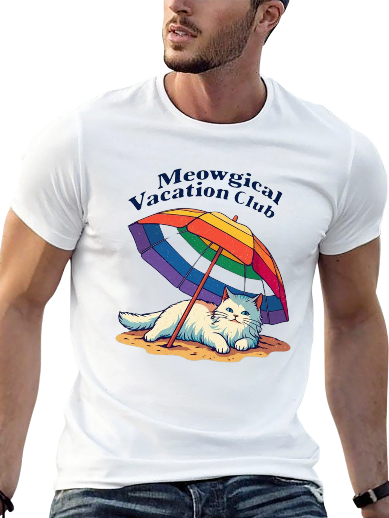 Meowgical Vacation Club Black T-Shirt