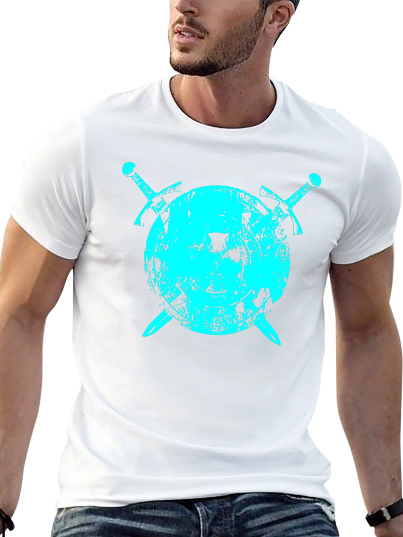 Shield & Swords Graphic T-Shirt - Black