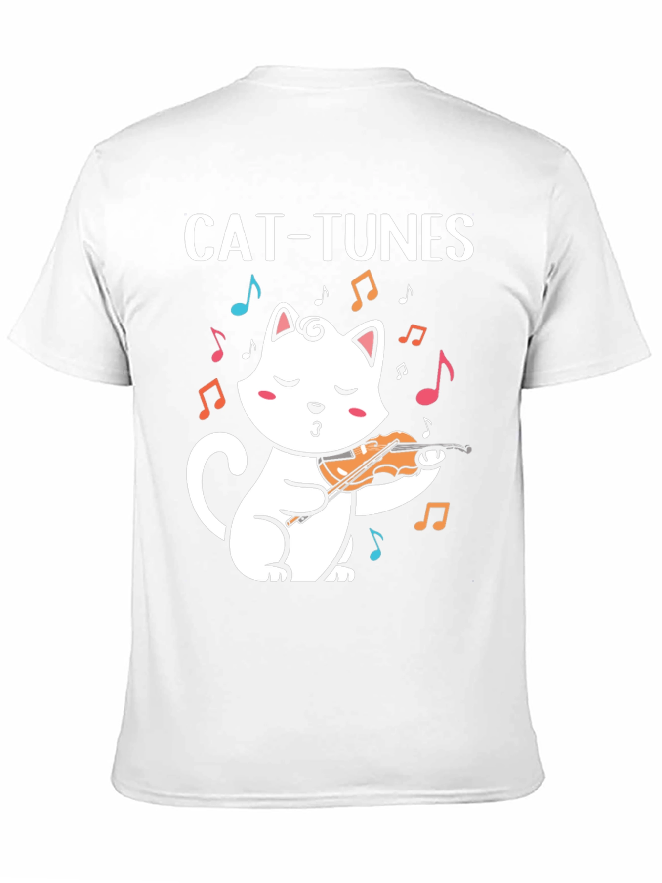 Cat-Tunes Black Graphic T-Shirt