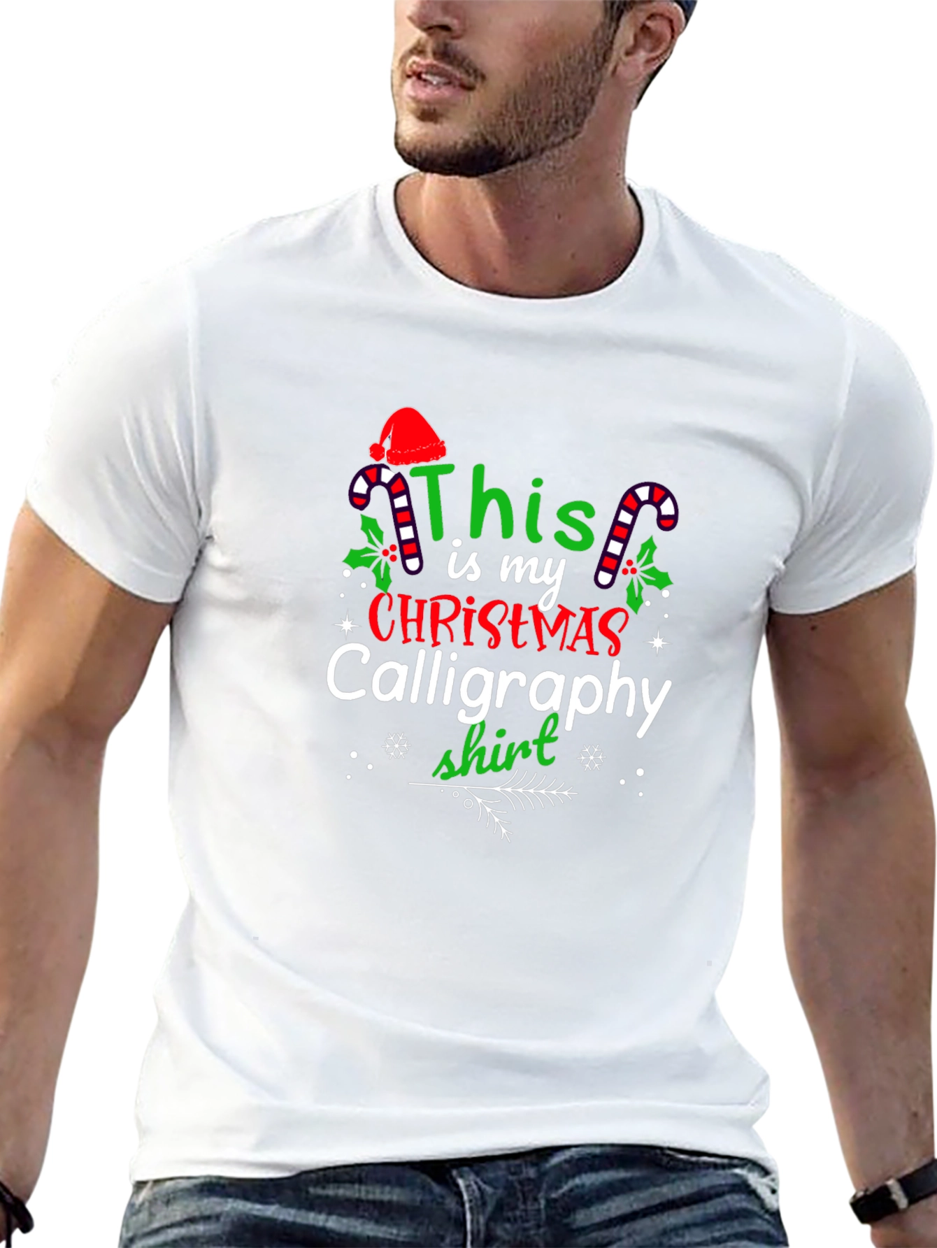 Festive Christmas Calligraphy Shirt