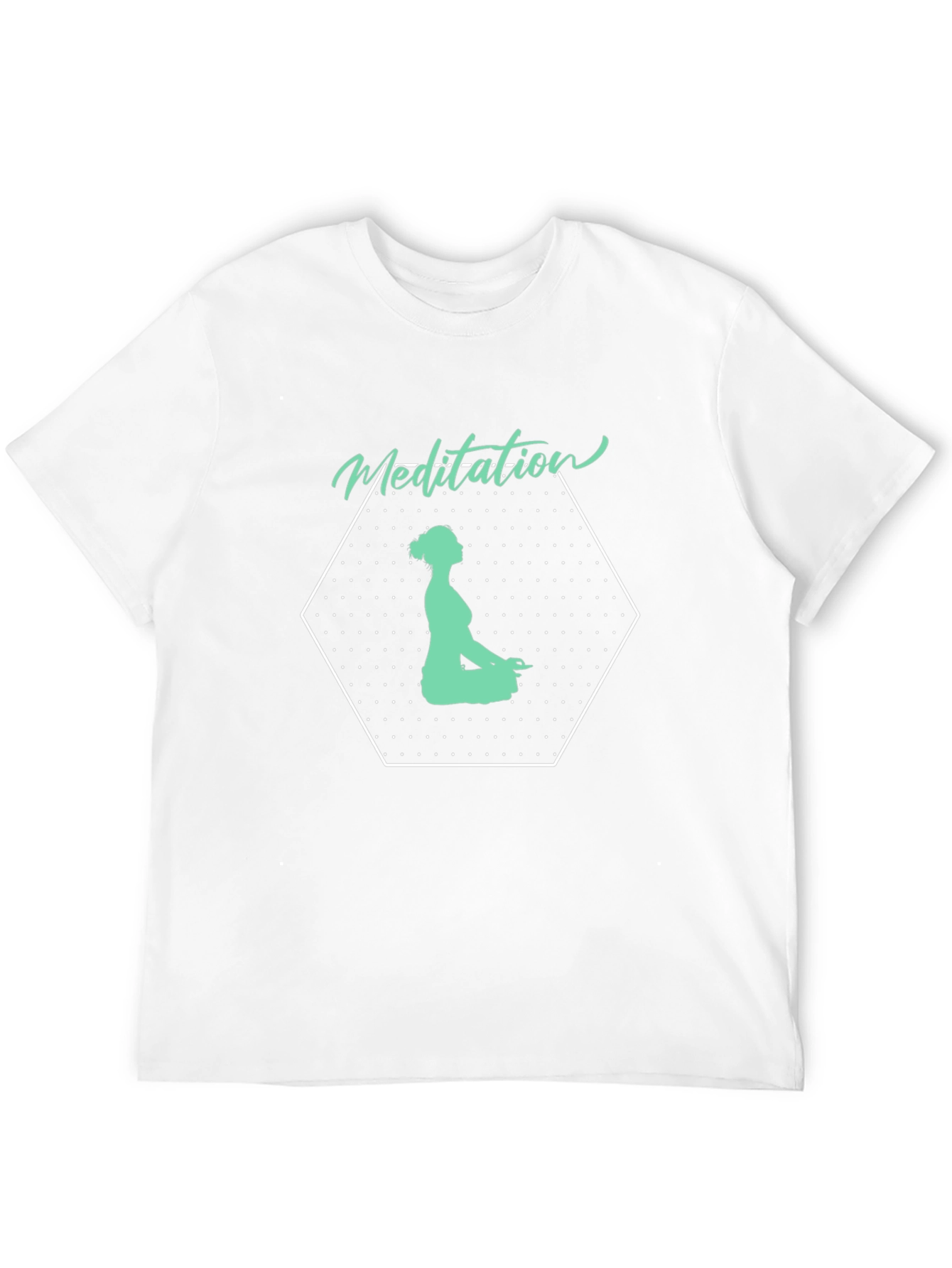 Meditation Graphic Print Black T-Shirt