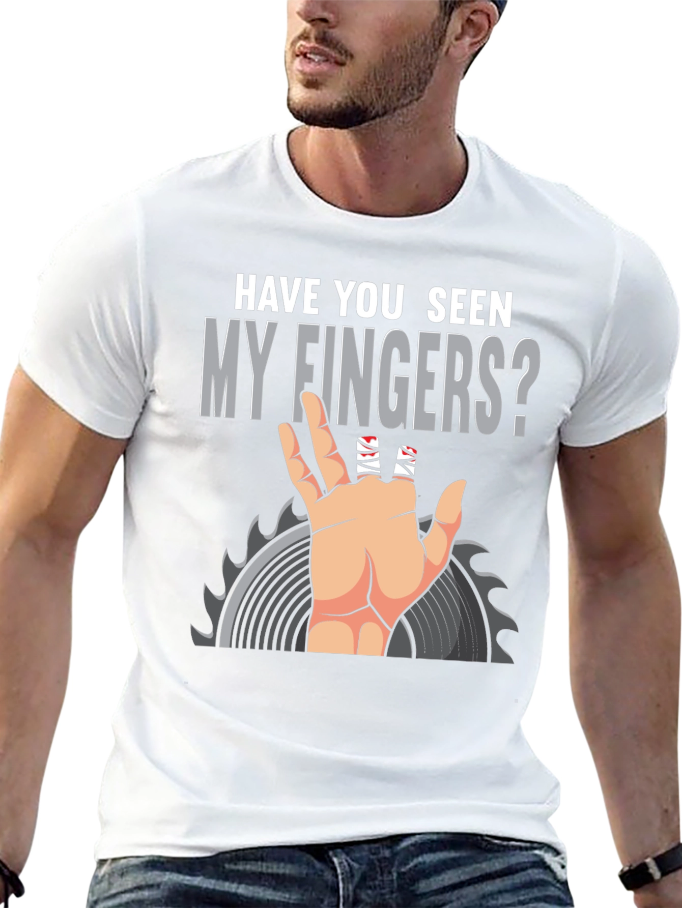 Have You Seen My Fingers? Funny Graphic T-Shirt