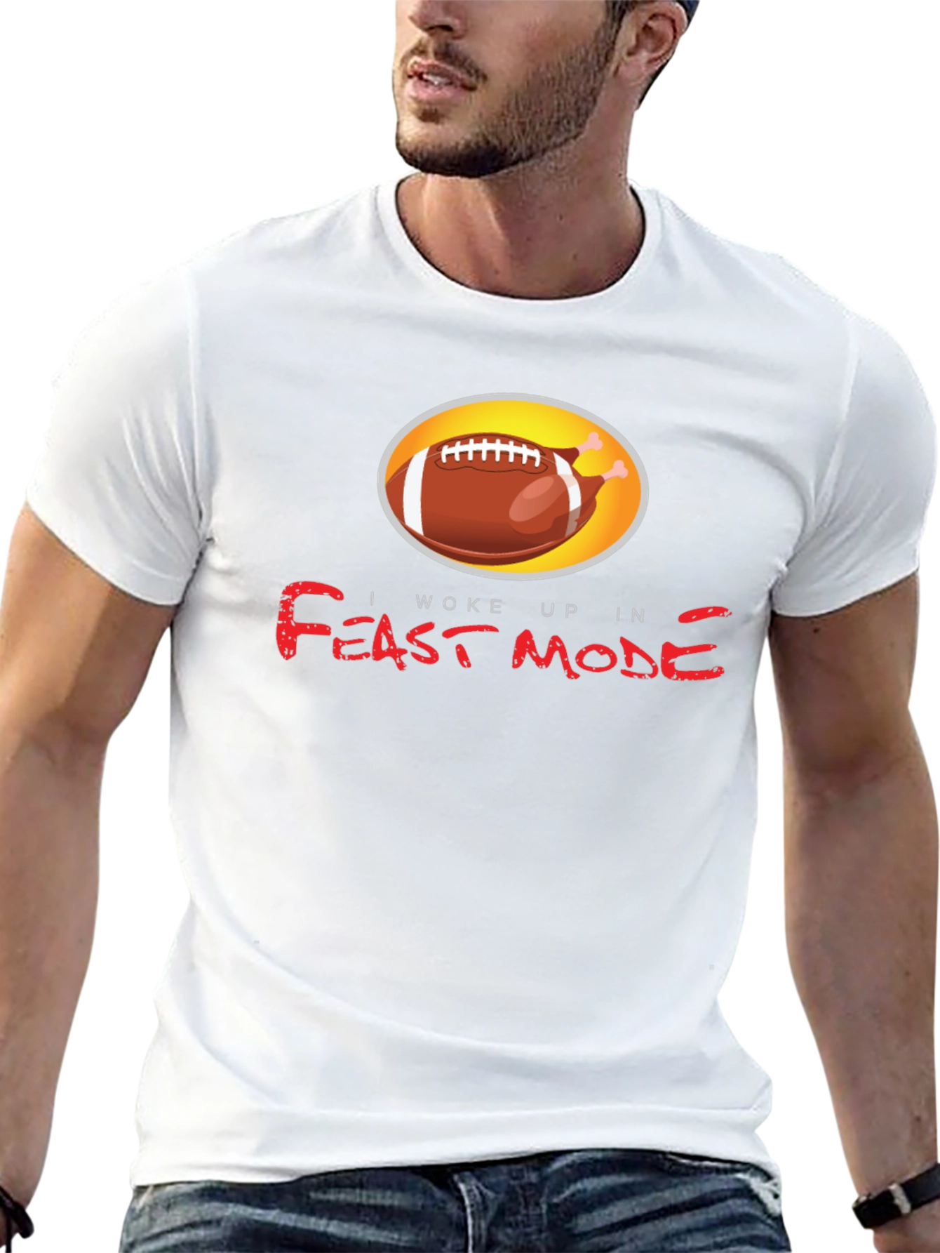 Feast Mode Football Thanksgiving T-Shirt
