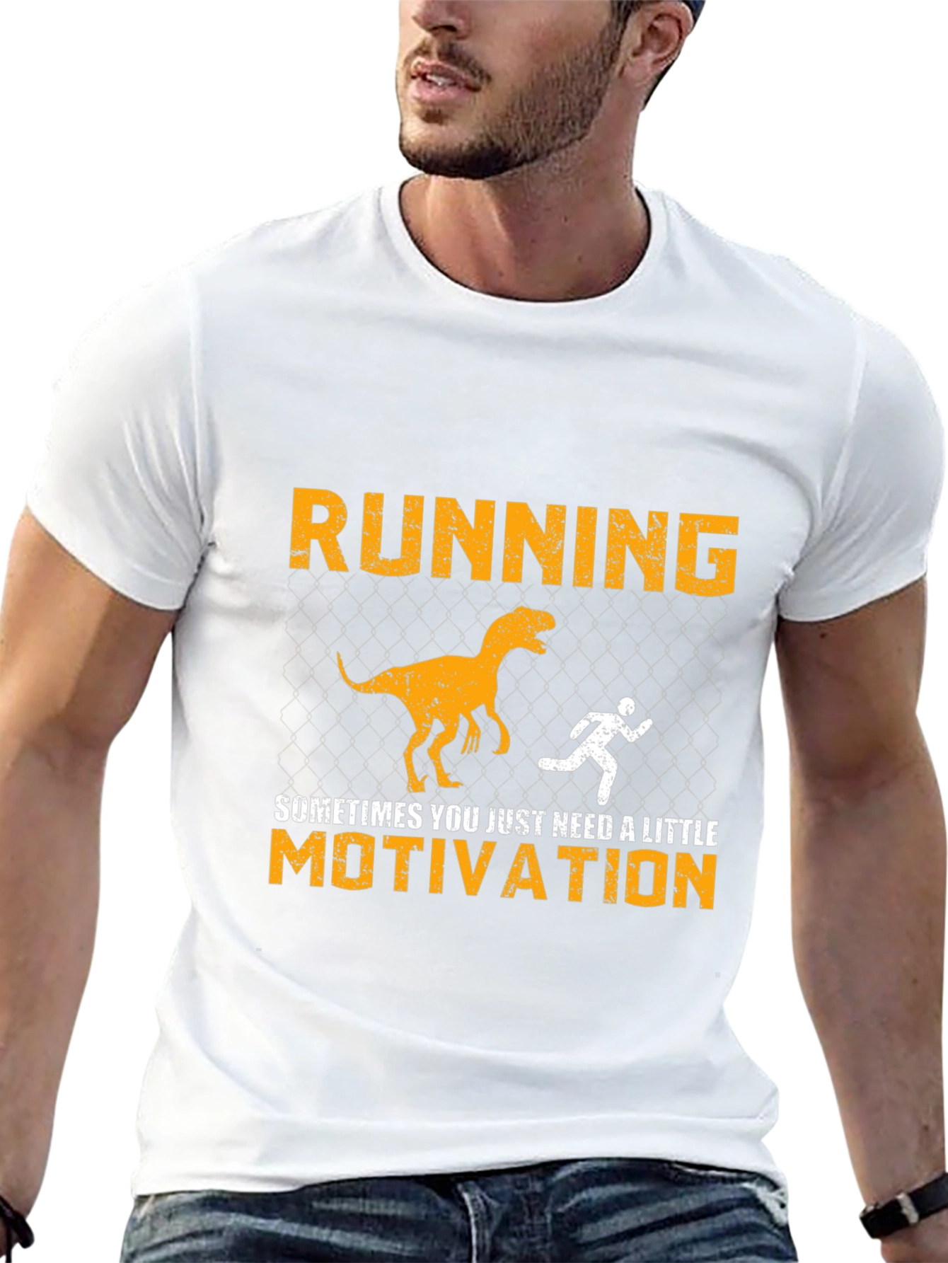 Funny Running Dinosaur T-Shirt